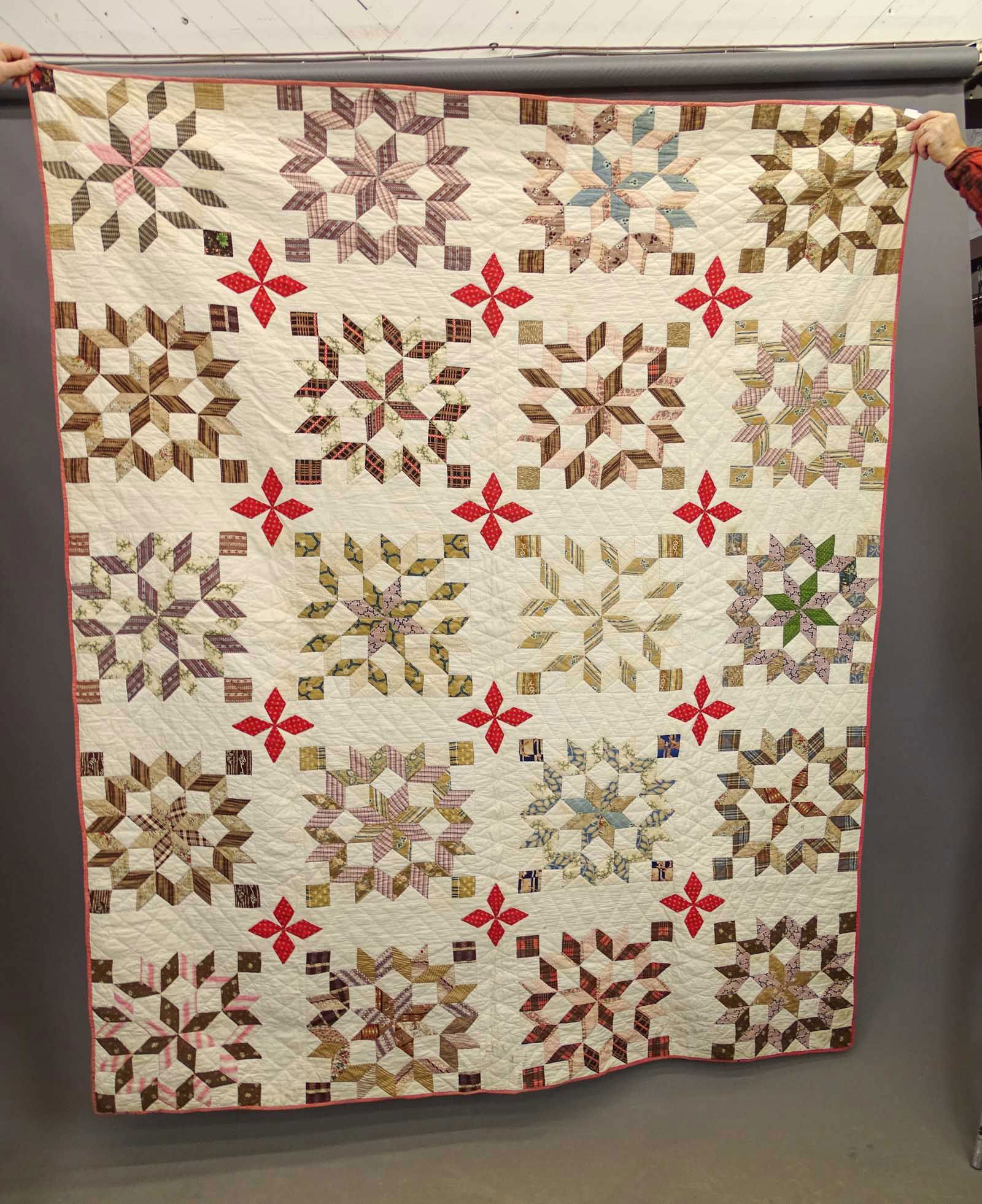 19th c. Broken Stars Quilt (1 of 7)