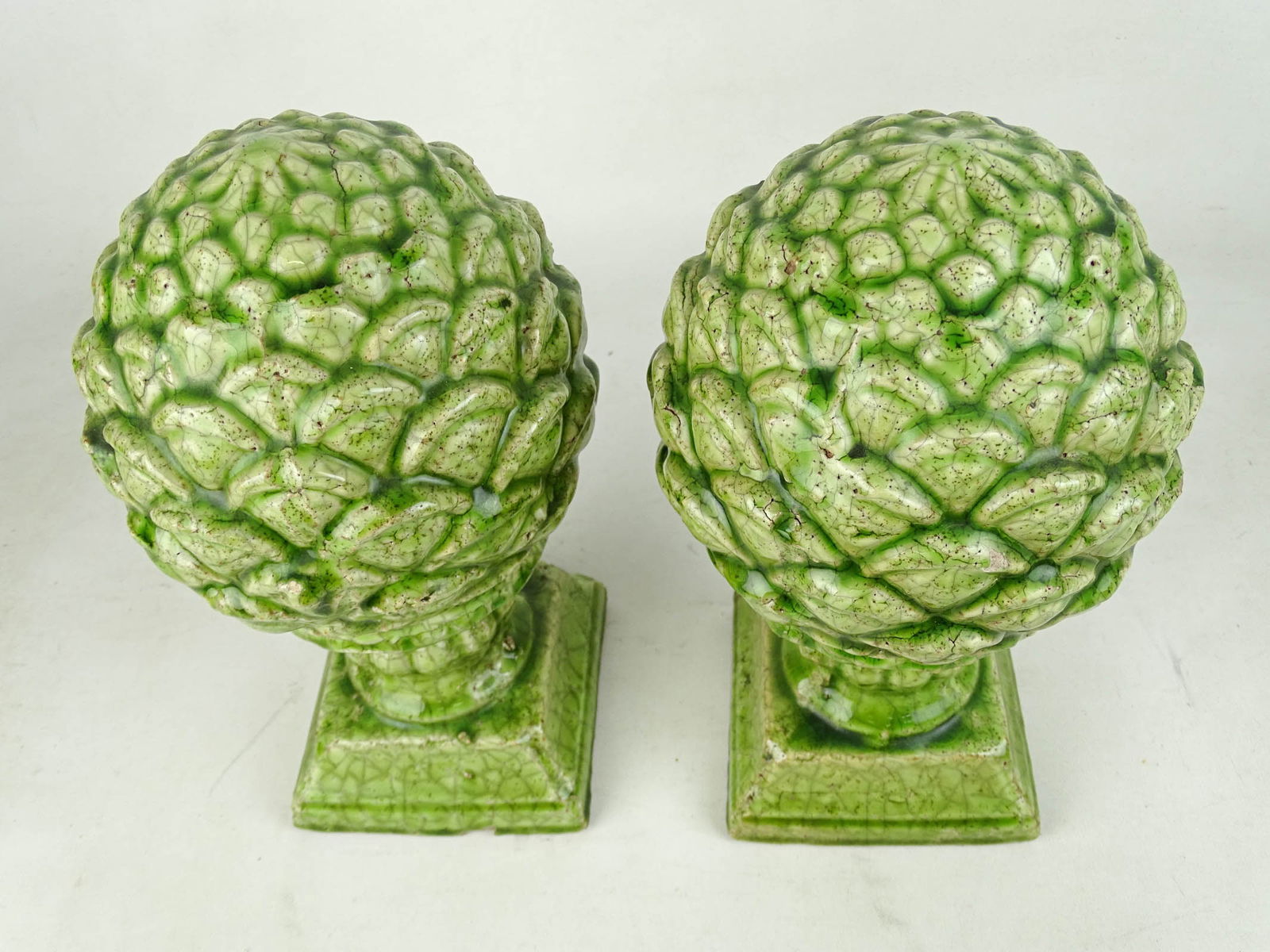 Pair Ceramic Finials - 2