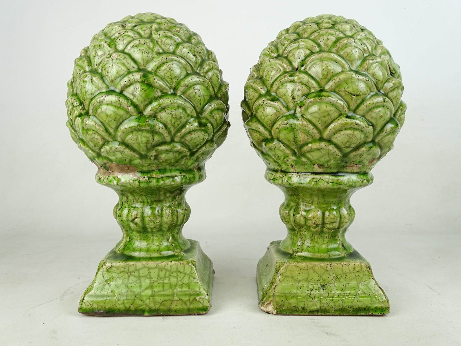 Pair Ceramic Finials - 3