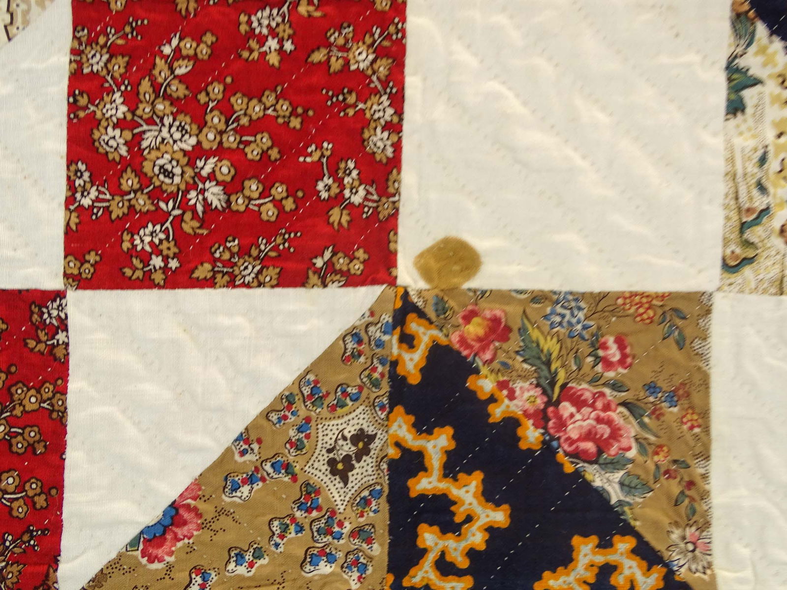 C. 1840 Chintz Border Quilt - 2