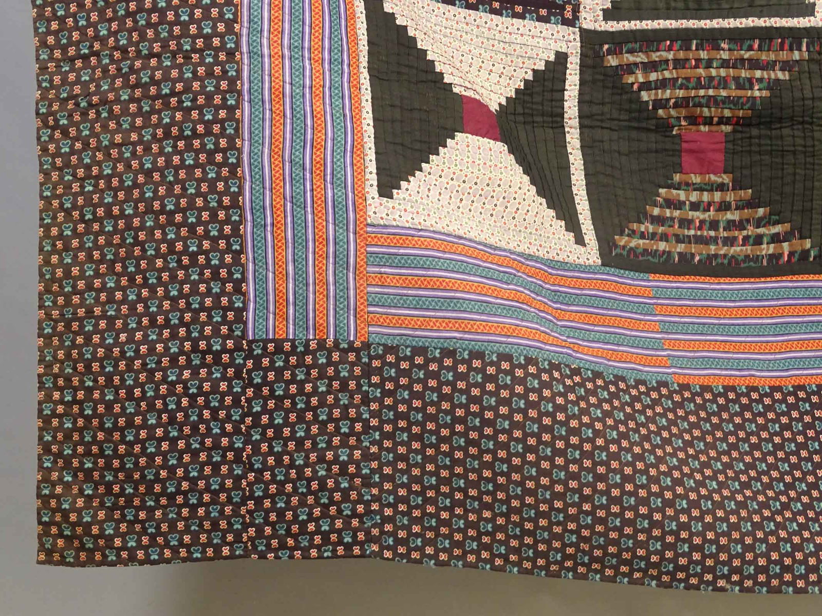 C. 1860 Log Cabin Quilt - 3