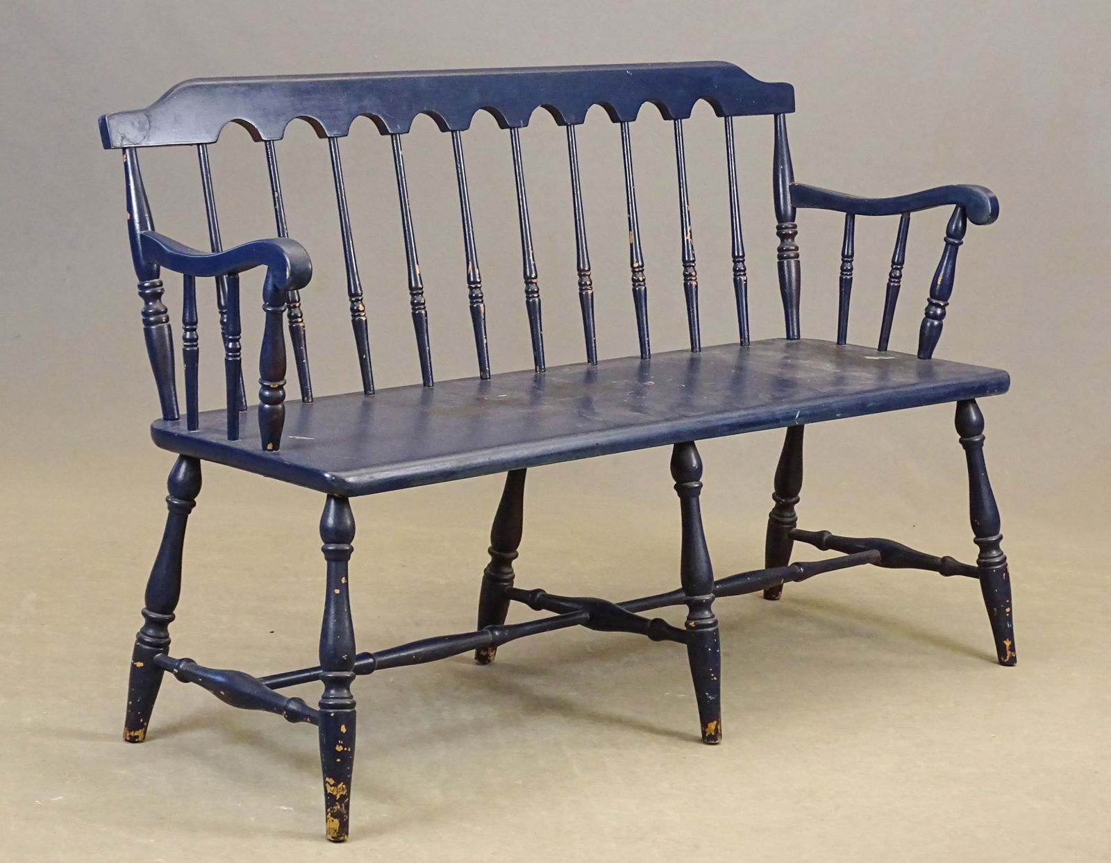 Vintage Porch Bench: Vintage spindle back porch bench. 54" x 17" x 33" Ht..