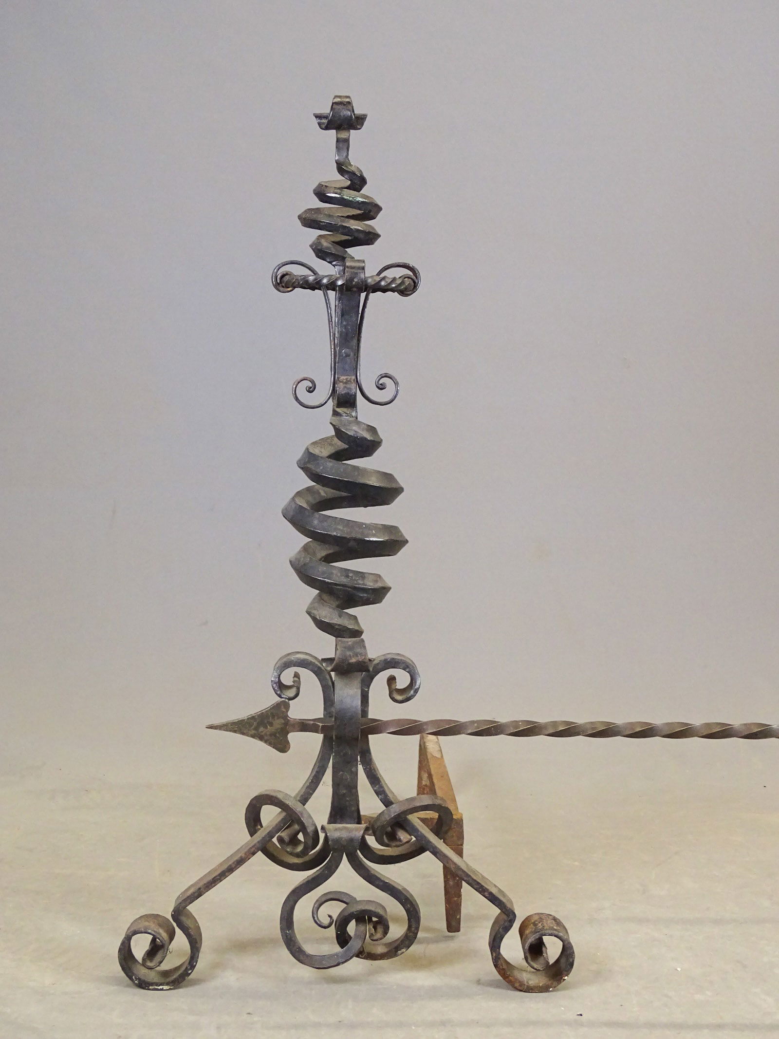 Pair Monumental Andirons - 2