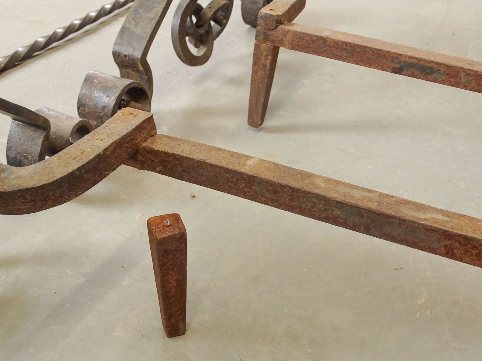 Pair Monumental Andirons - 8