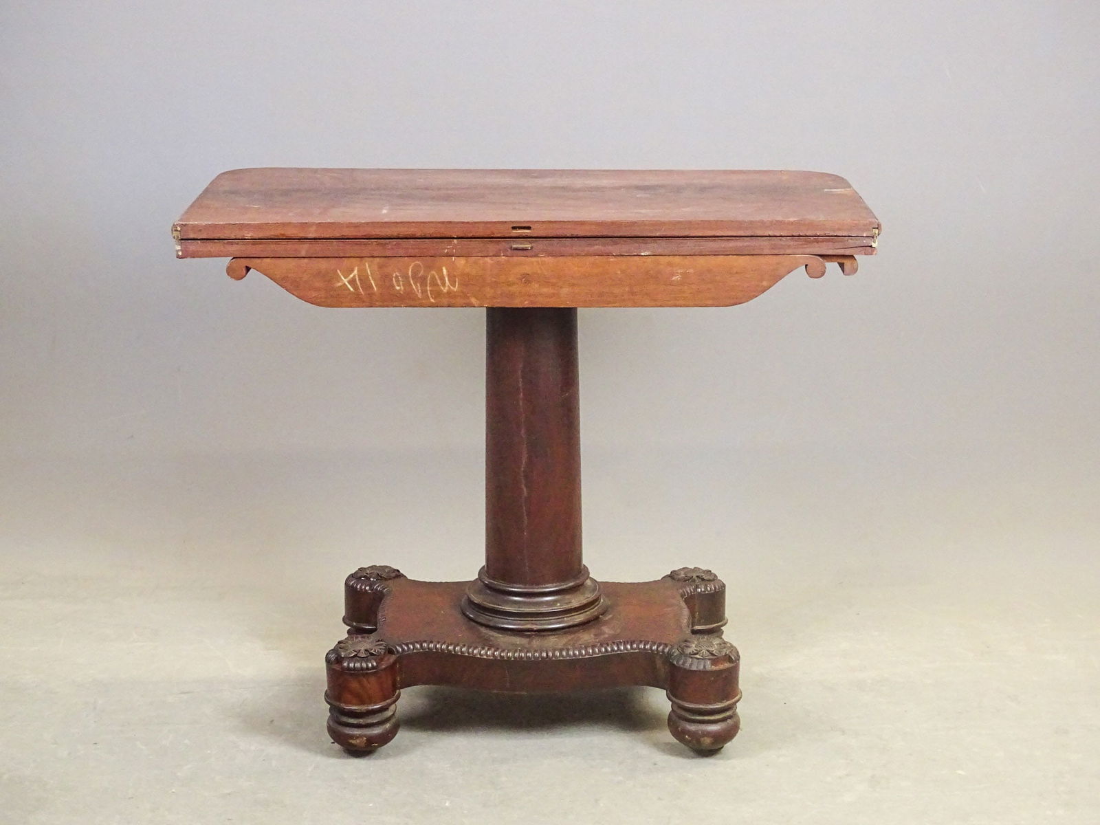 19th c. Classical Mahogany Card Table - 9