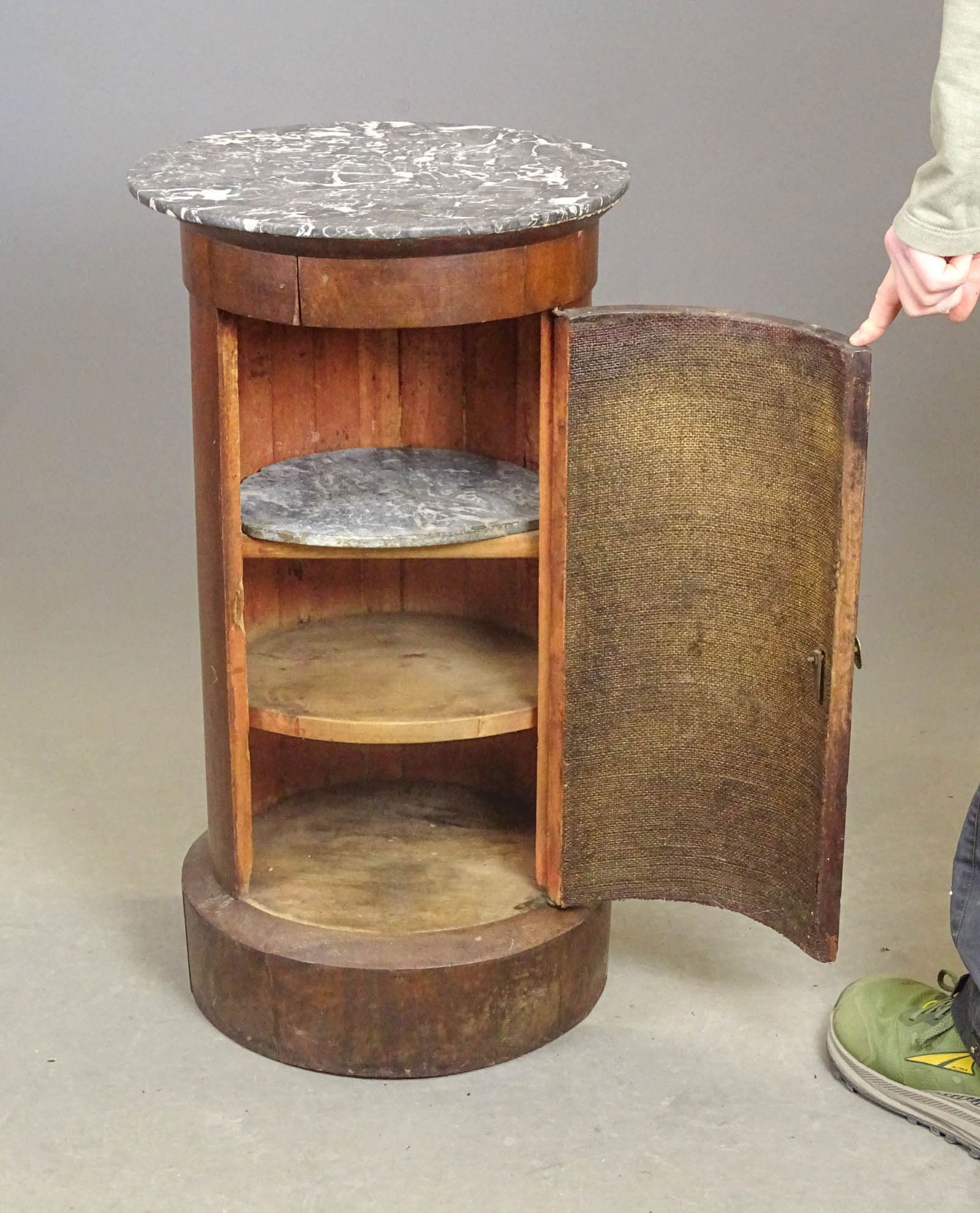 19th c. Marble Top Pot Cupboard - 3