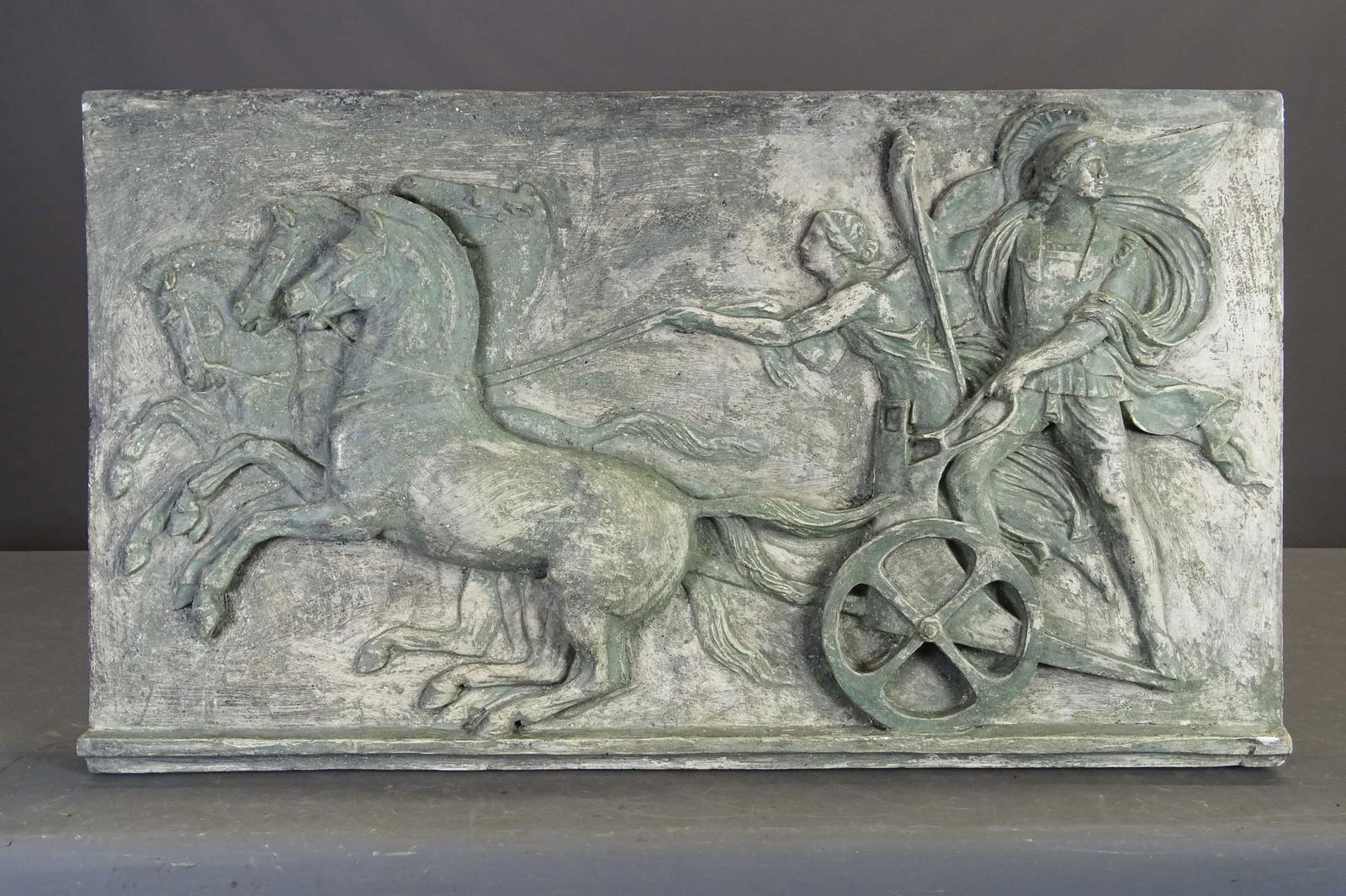 Classical Plaster Relief: Classical plaster relief. 21 1/2" x 39".