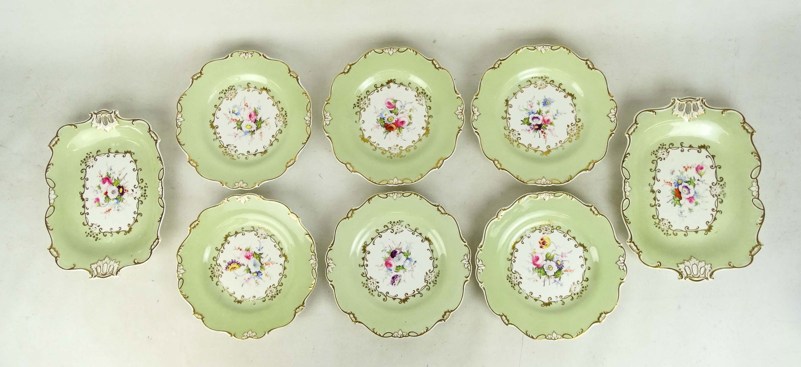 Set of 19th c. China: Set of 19th c. china including: (6) 9" plates and (2) 11" platters.