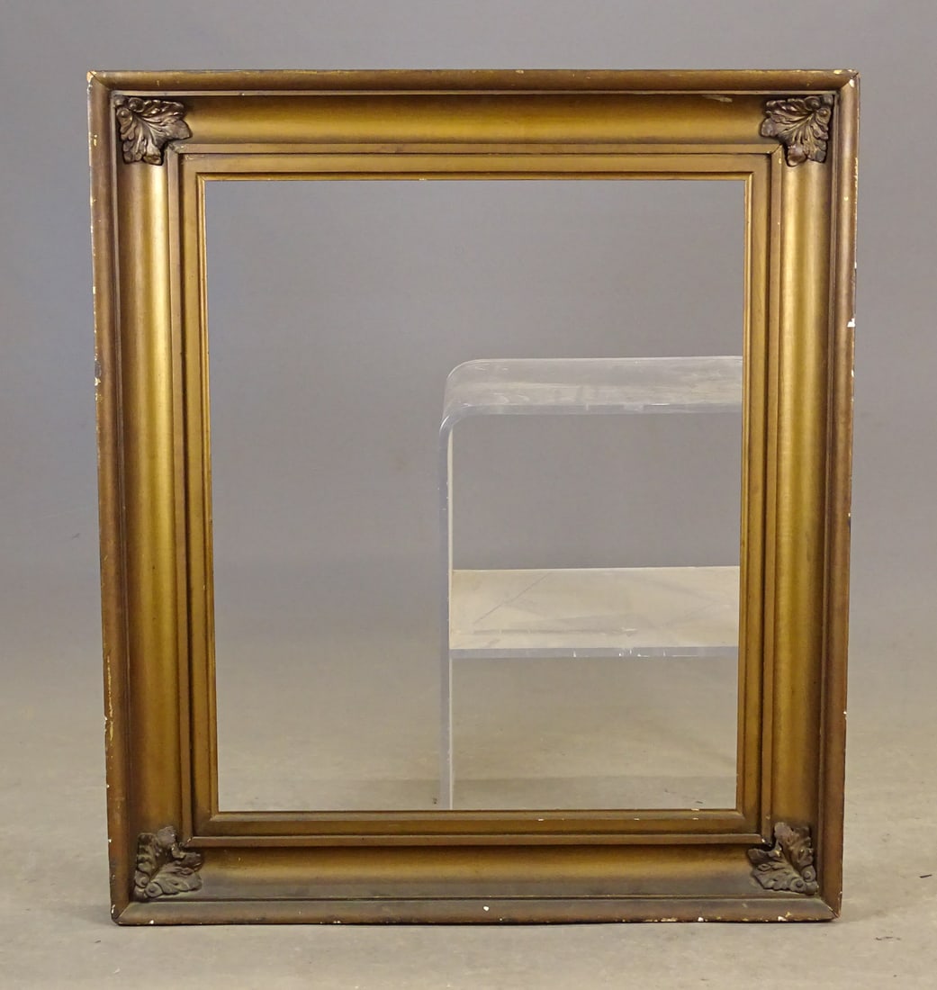 Frame: 19th c. cove frame with shell corners, about 1815-20, American, sight size 29 1/2" x 24 3/8", overall size 39 1/2" x 34 3/8".