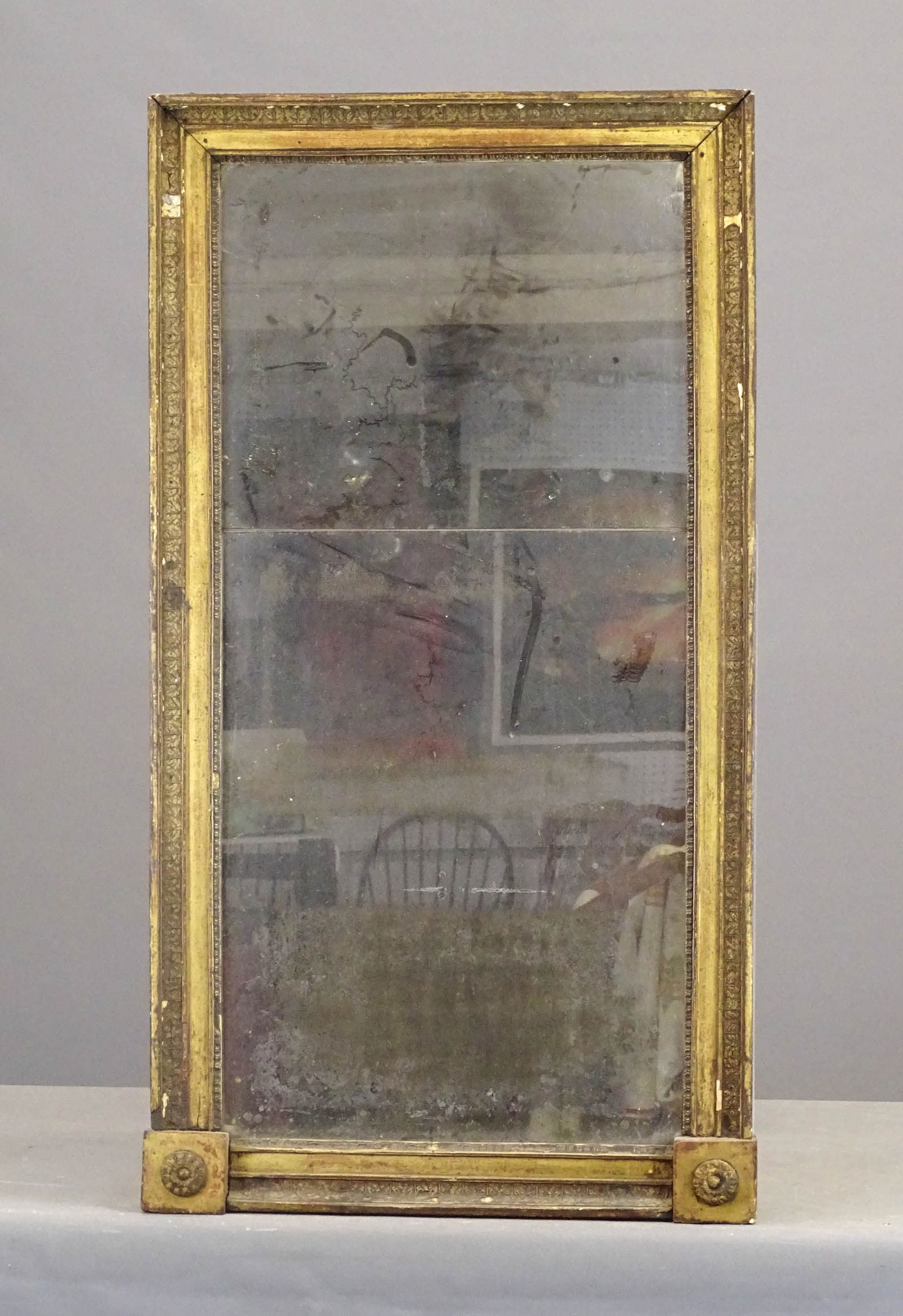 19th c. Continental Mirror: 19th c. Continental mirror. 24" x 44".