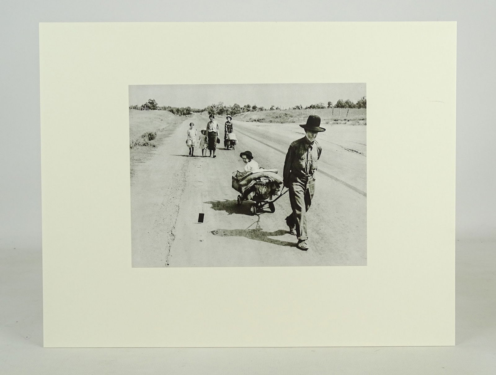 Dorothea Lange Photo Gravure Print Sheet: Dorothea Lange photo gravure print sheet-fed. Comes with COA. Overall with mat 12" x 16".