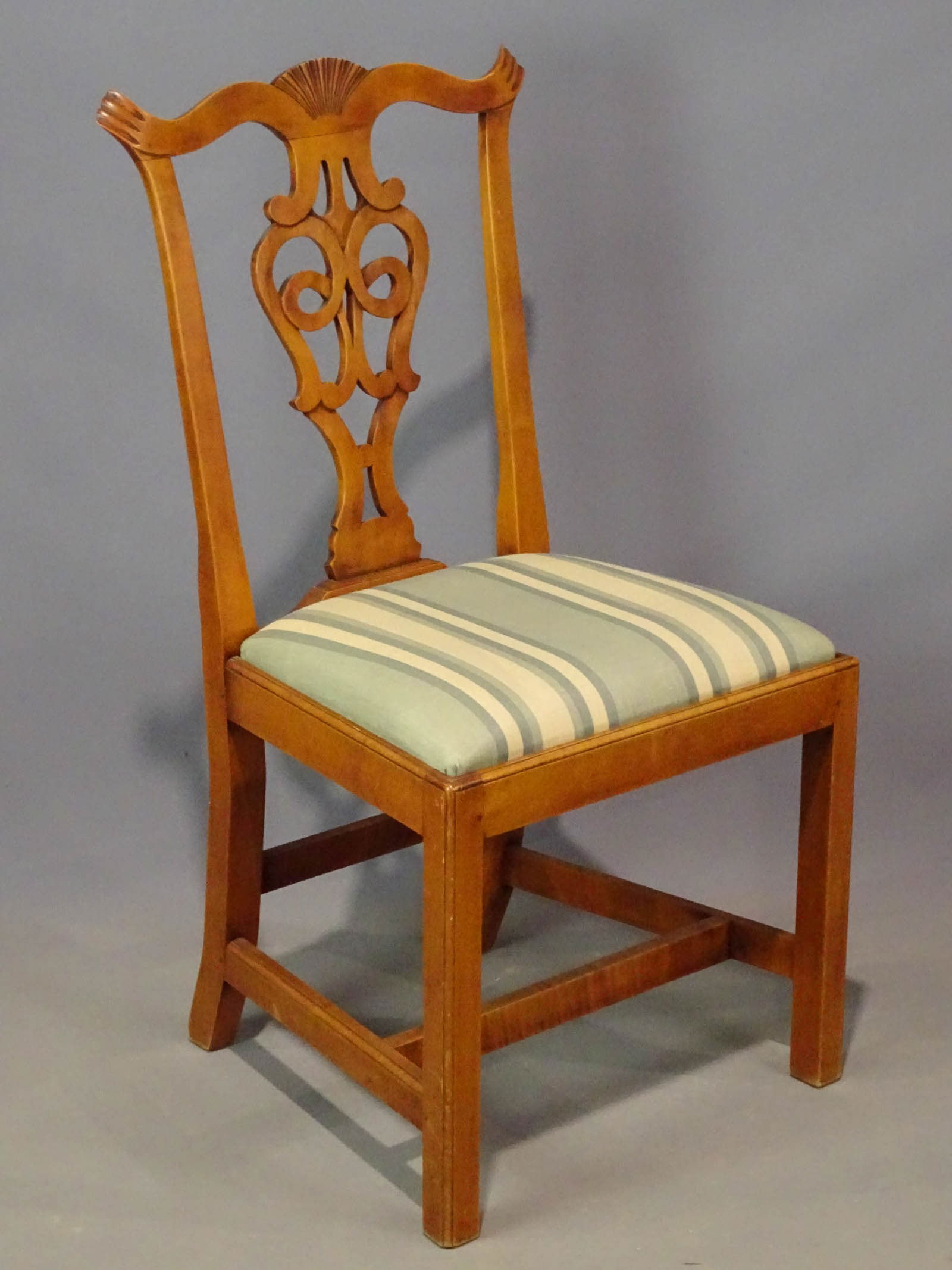 Eldred Wheeler Chair: Eldred Wheeler Chippendale style chair.