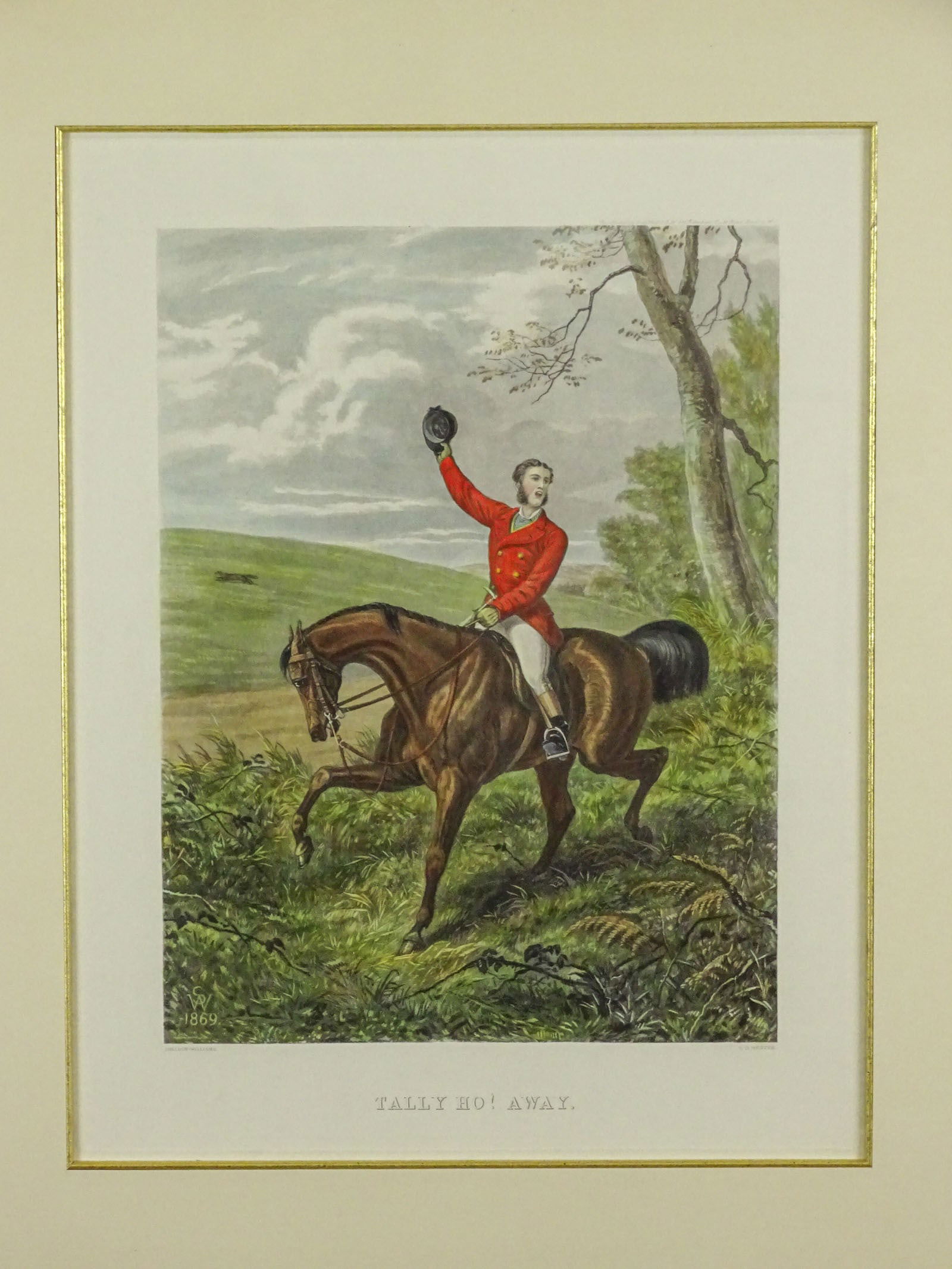 19th c. Fox Hunting Print - 2