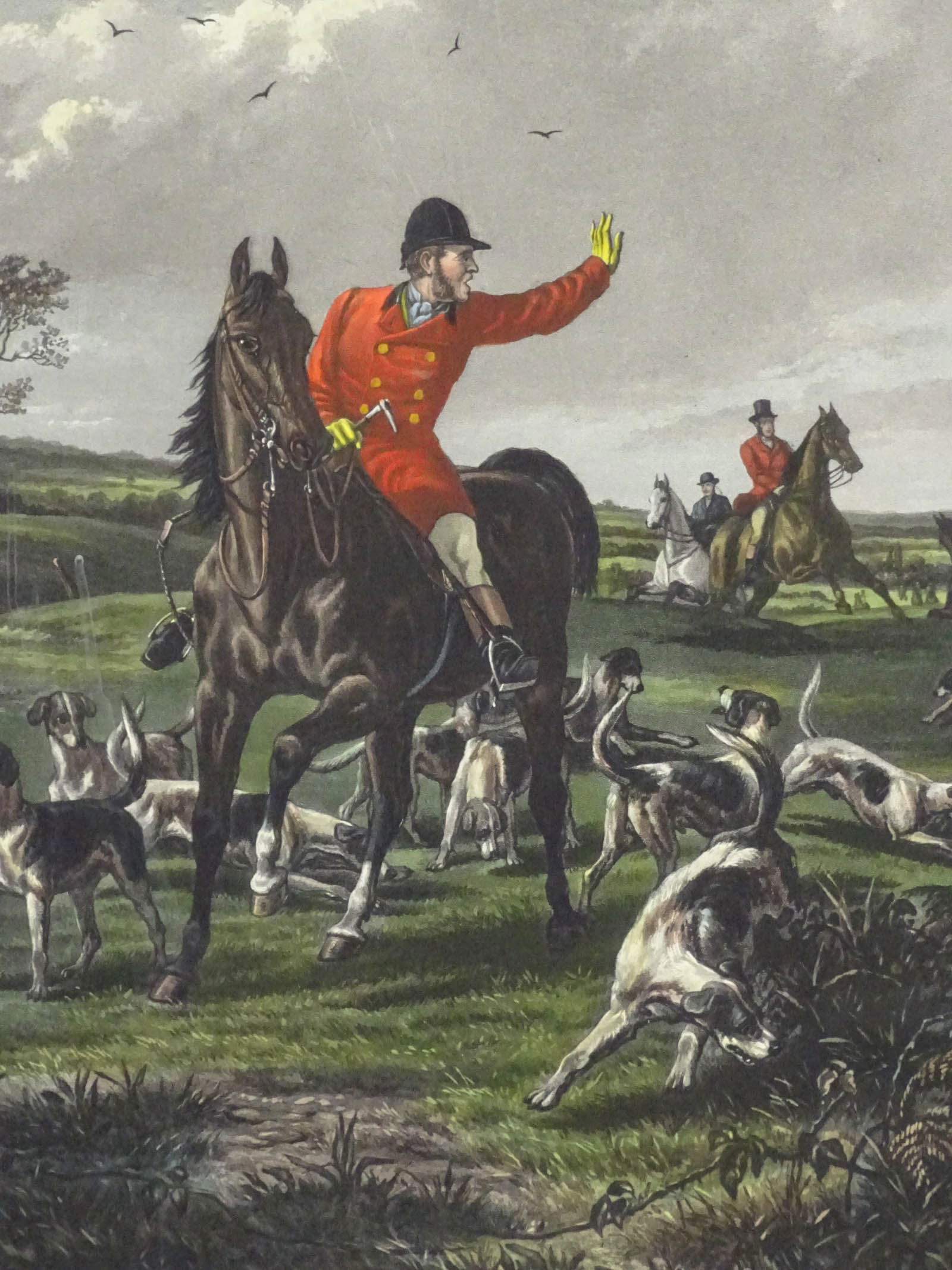 19th c. Fox Hunting Print - 3