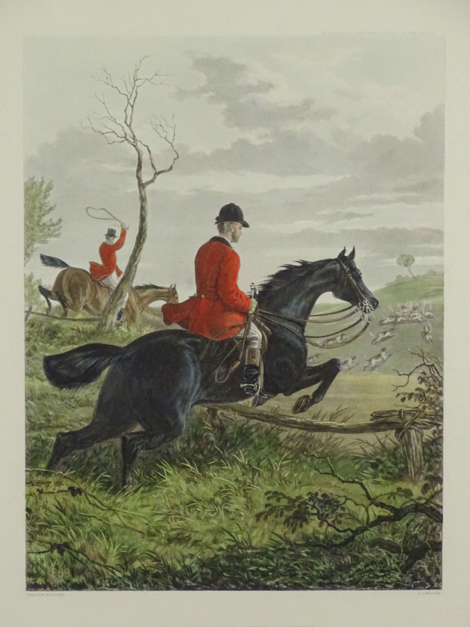 19th c. Fox Hunting Print - 2