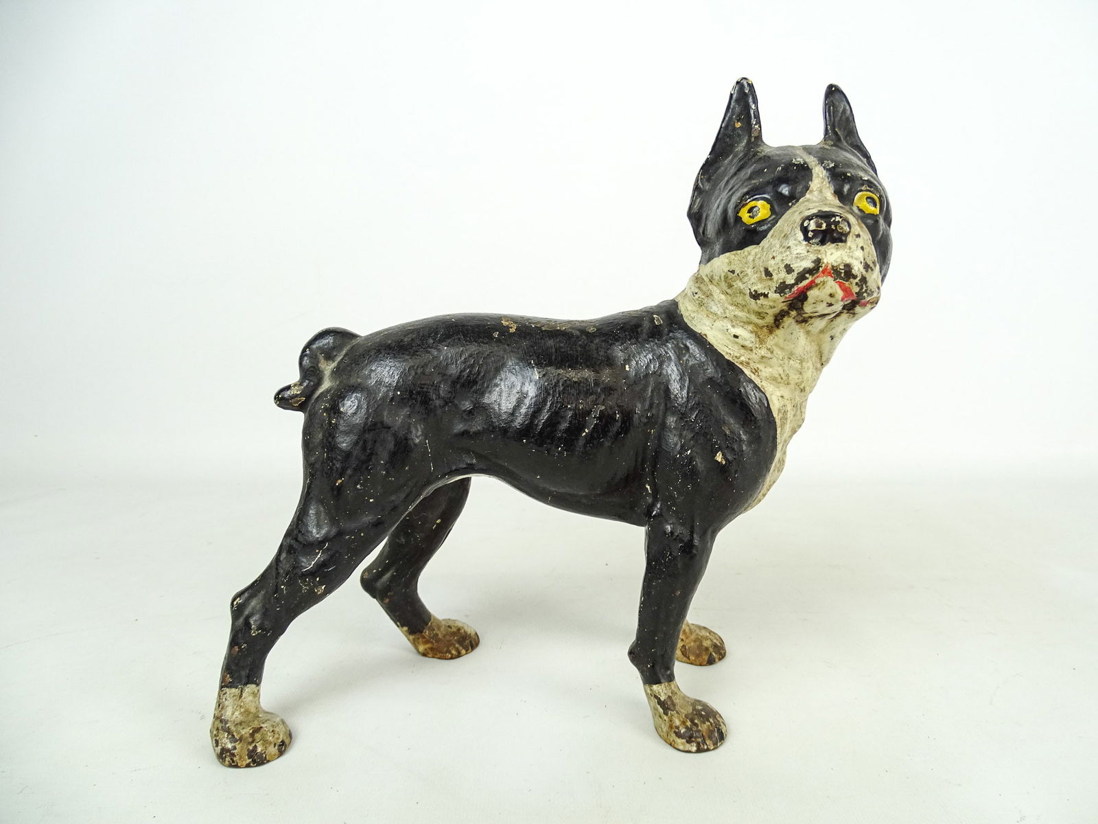 Boston Terrier Doorstop: Cast iron Boston Terrier doorstop. 9 1/2" x 10 1/2" Ht..