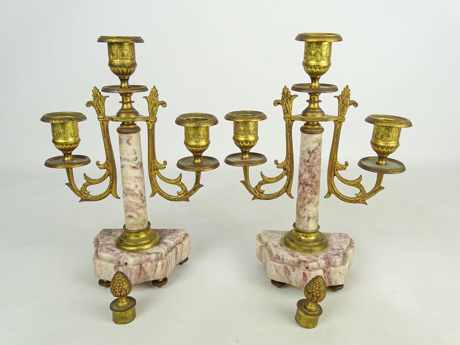 Pair 19th c. French Candlesticks - 3