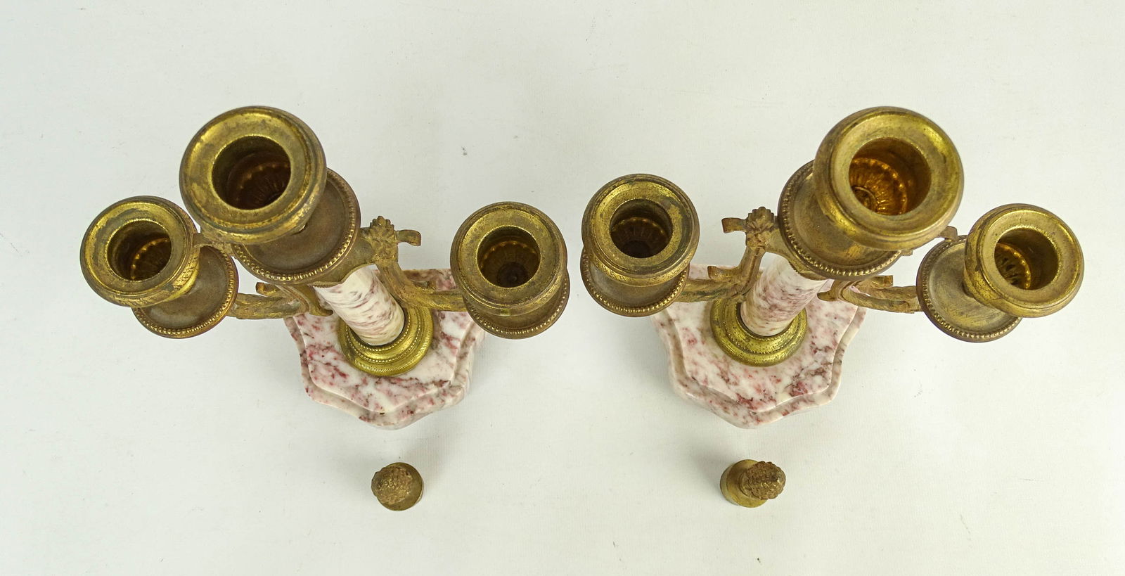 Pair 19th c. French Candlesticks - 4
