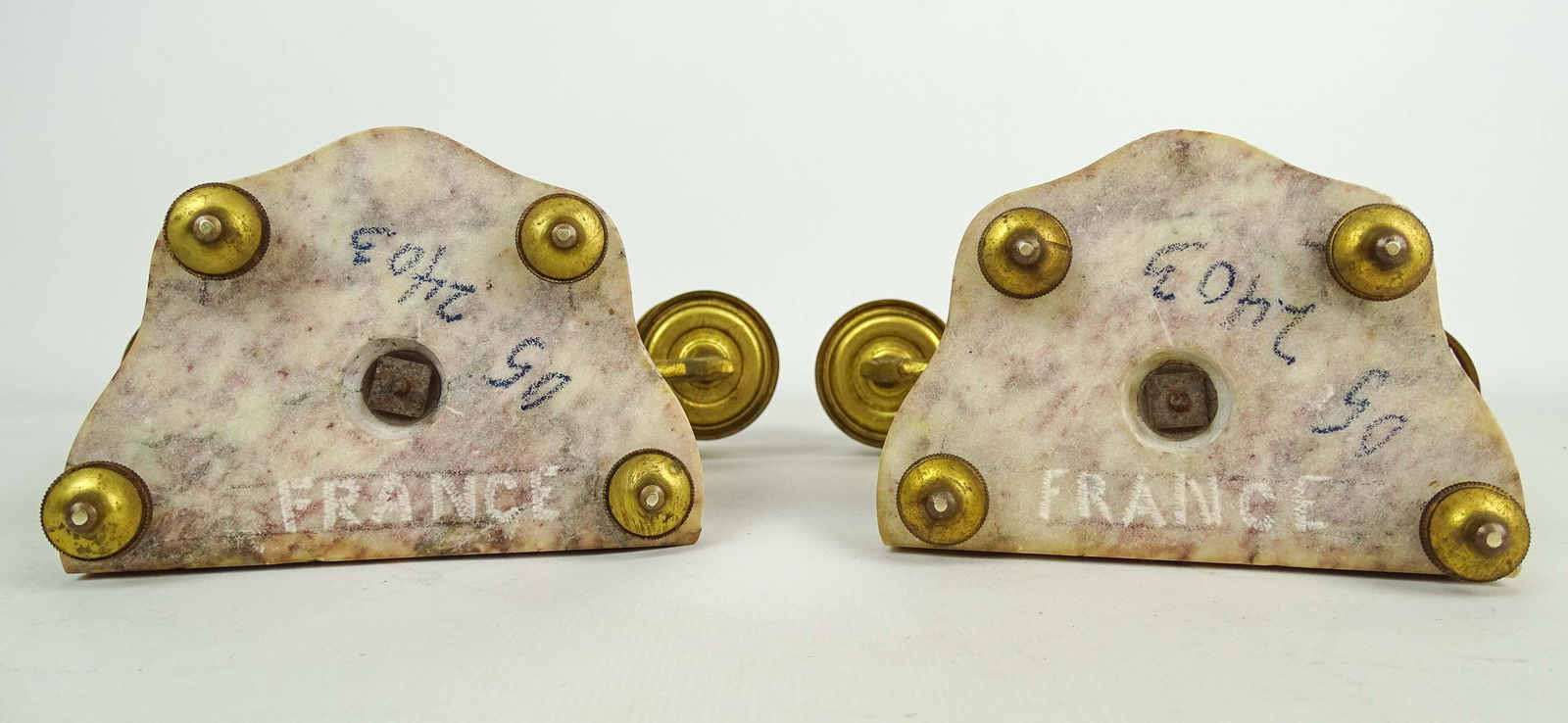 Pair 19th c. French Candlesticks - 6