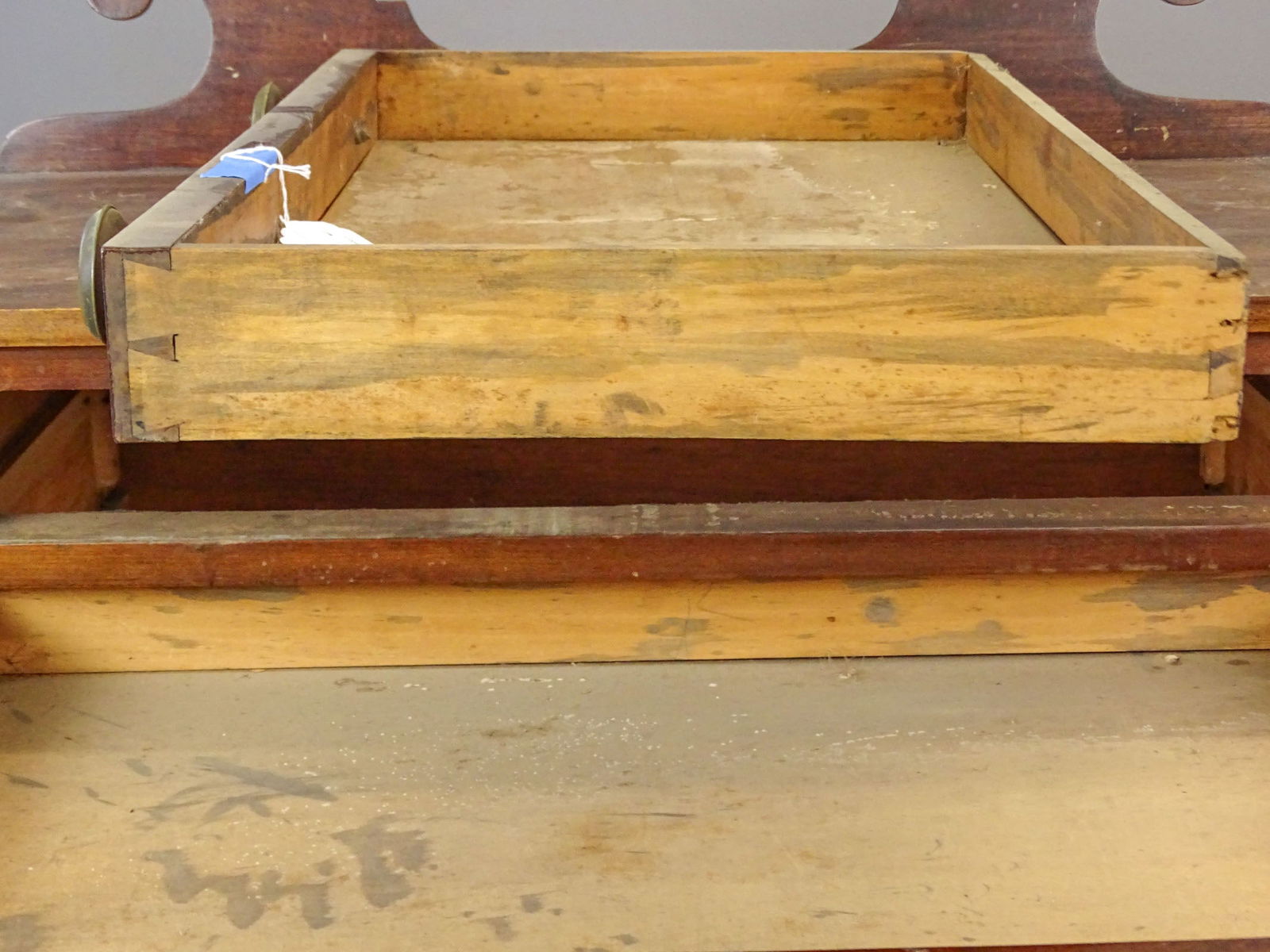 19th c. Two Drawer Work Table - 5