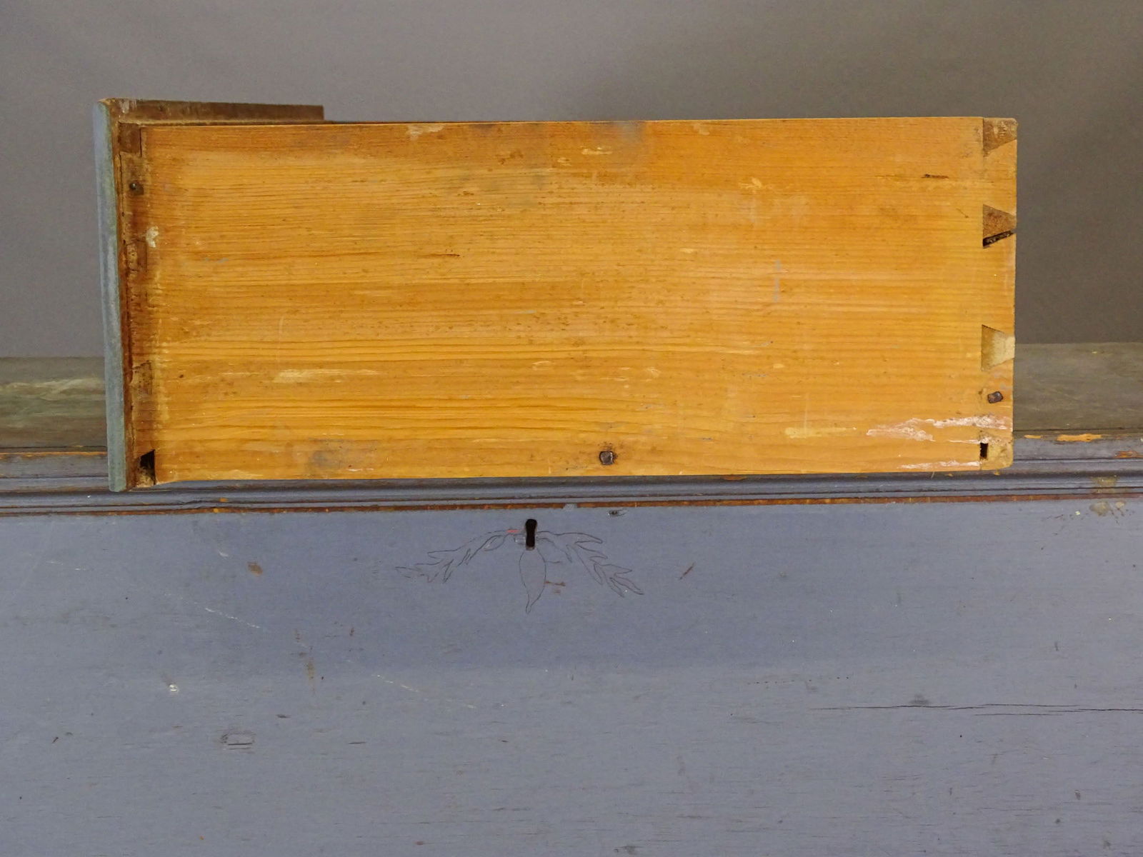 19th c. Two Drawer Blanket Chest - 4