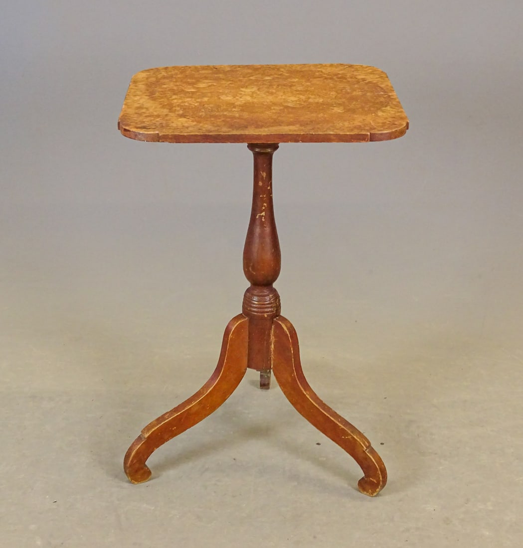 19th c. Tilt Top Candlestand - 4