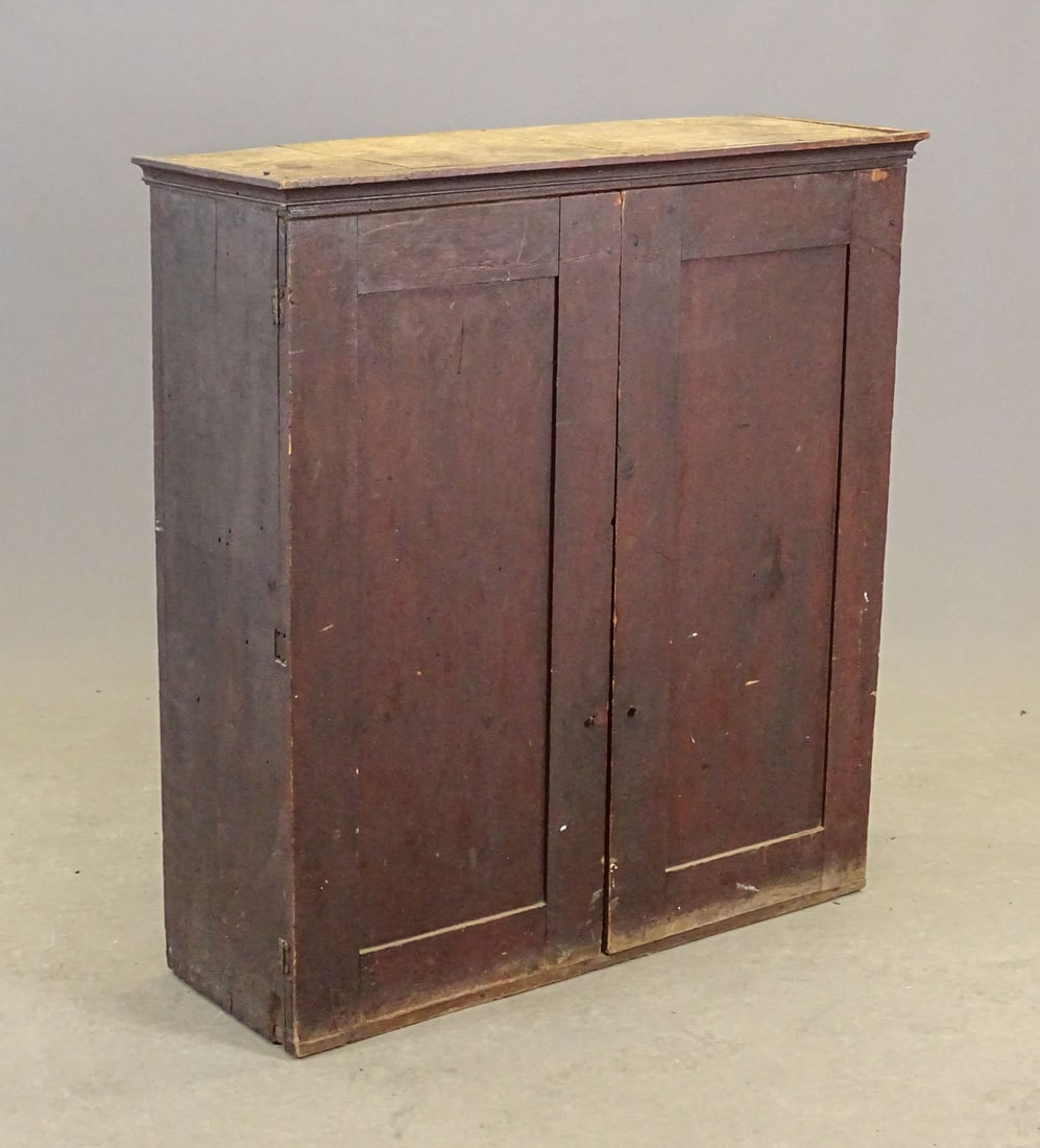19th c. Two Door Cupboard: 19th c. 2 door cupboard. Top 35 1/2" x 12 1/2", 38 1/4" Ht.