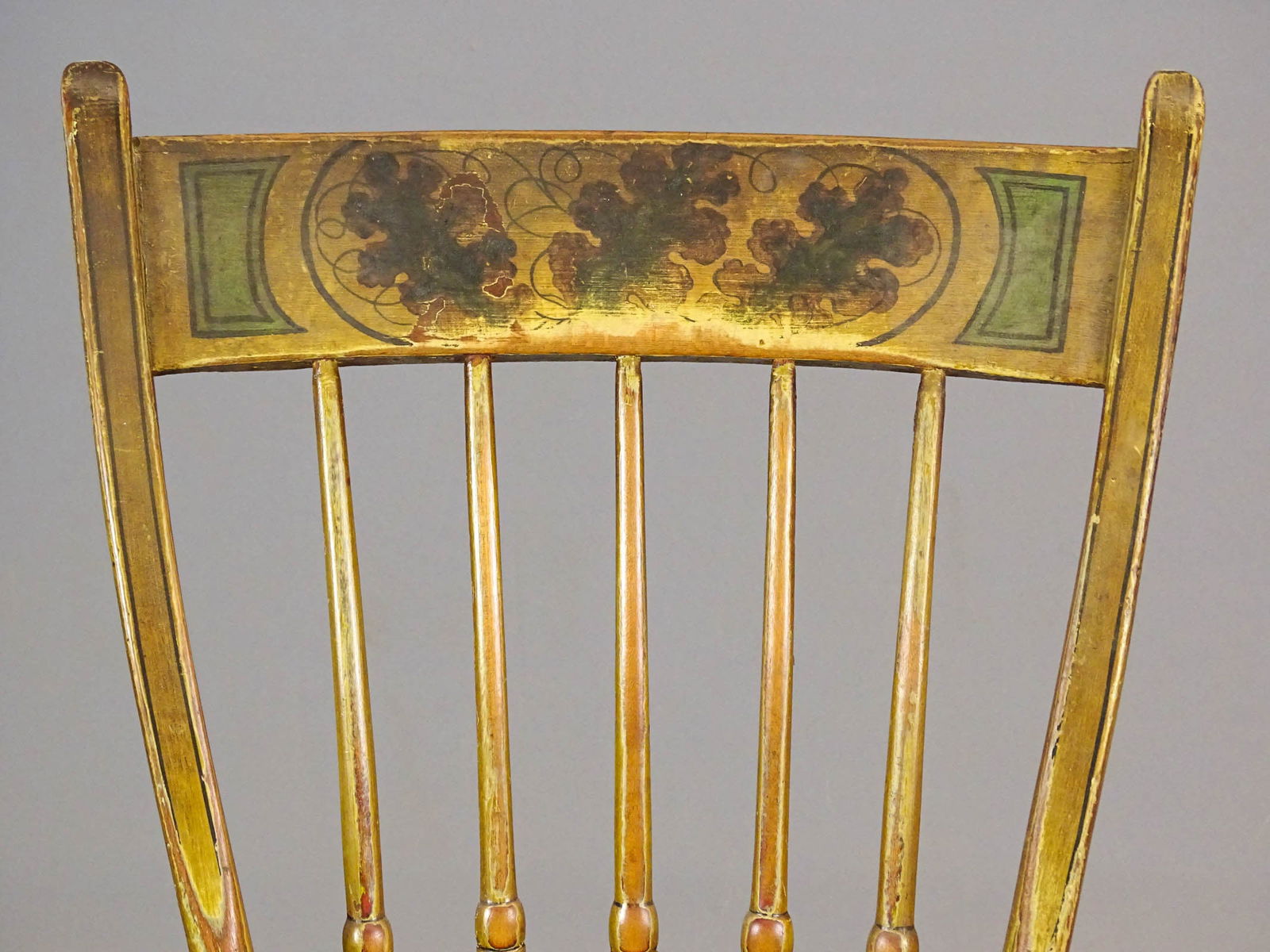 19th c. Pair Rodback Side Chairs - 5