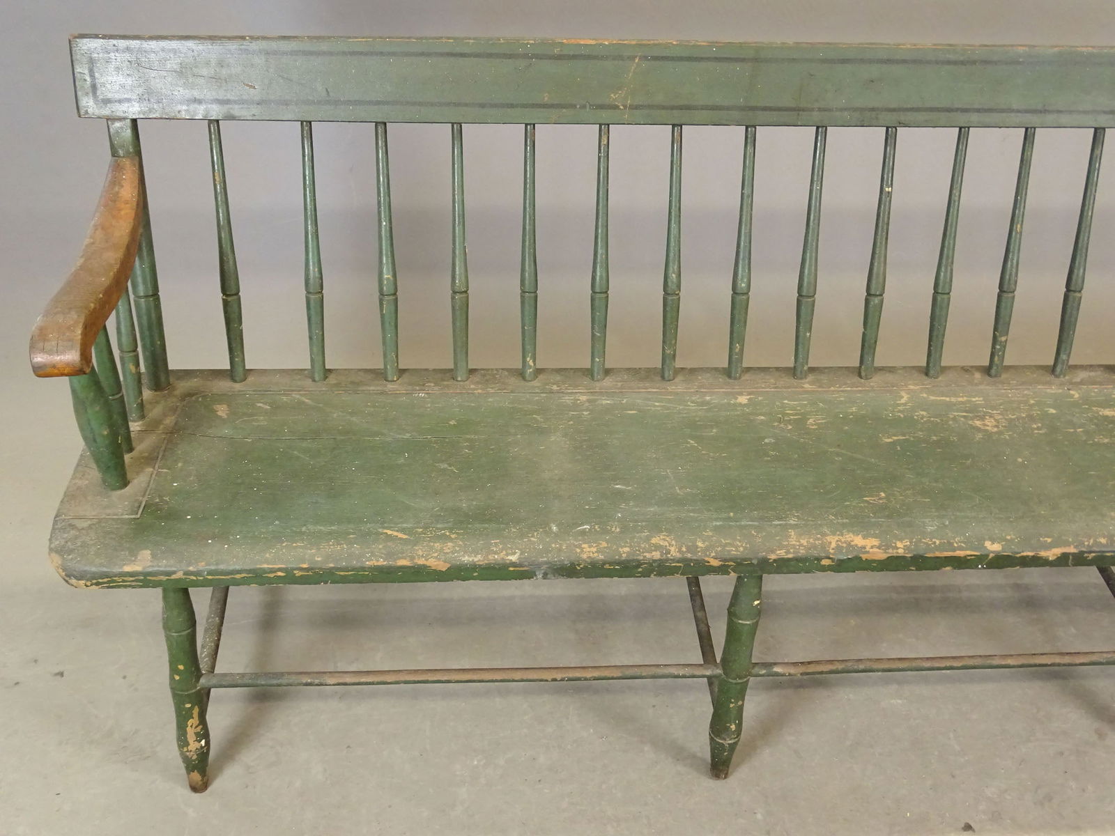 Signed 19th c. Windsor Bench - 3