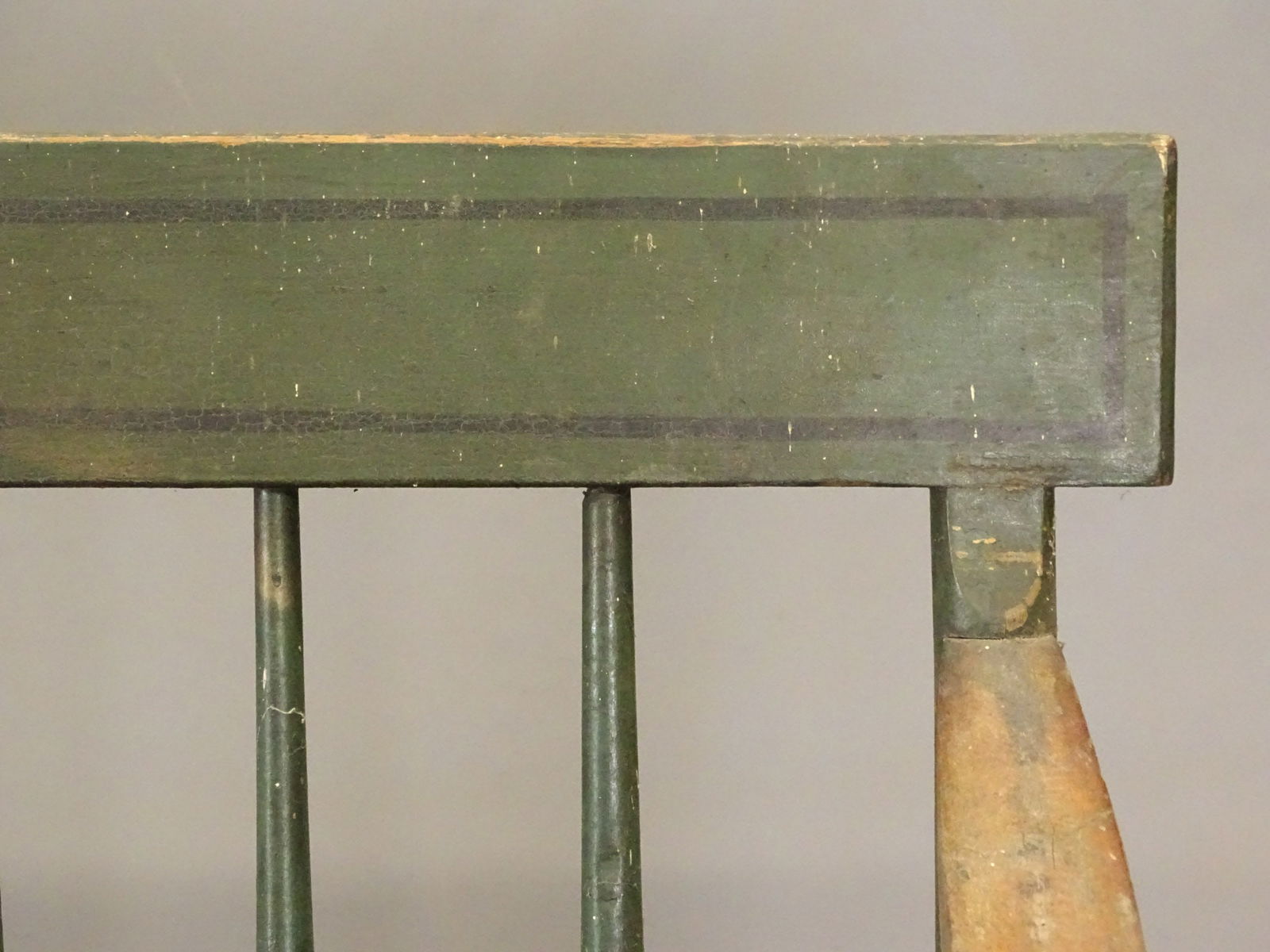 Signed 19th c. Windsor Bench - 6