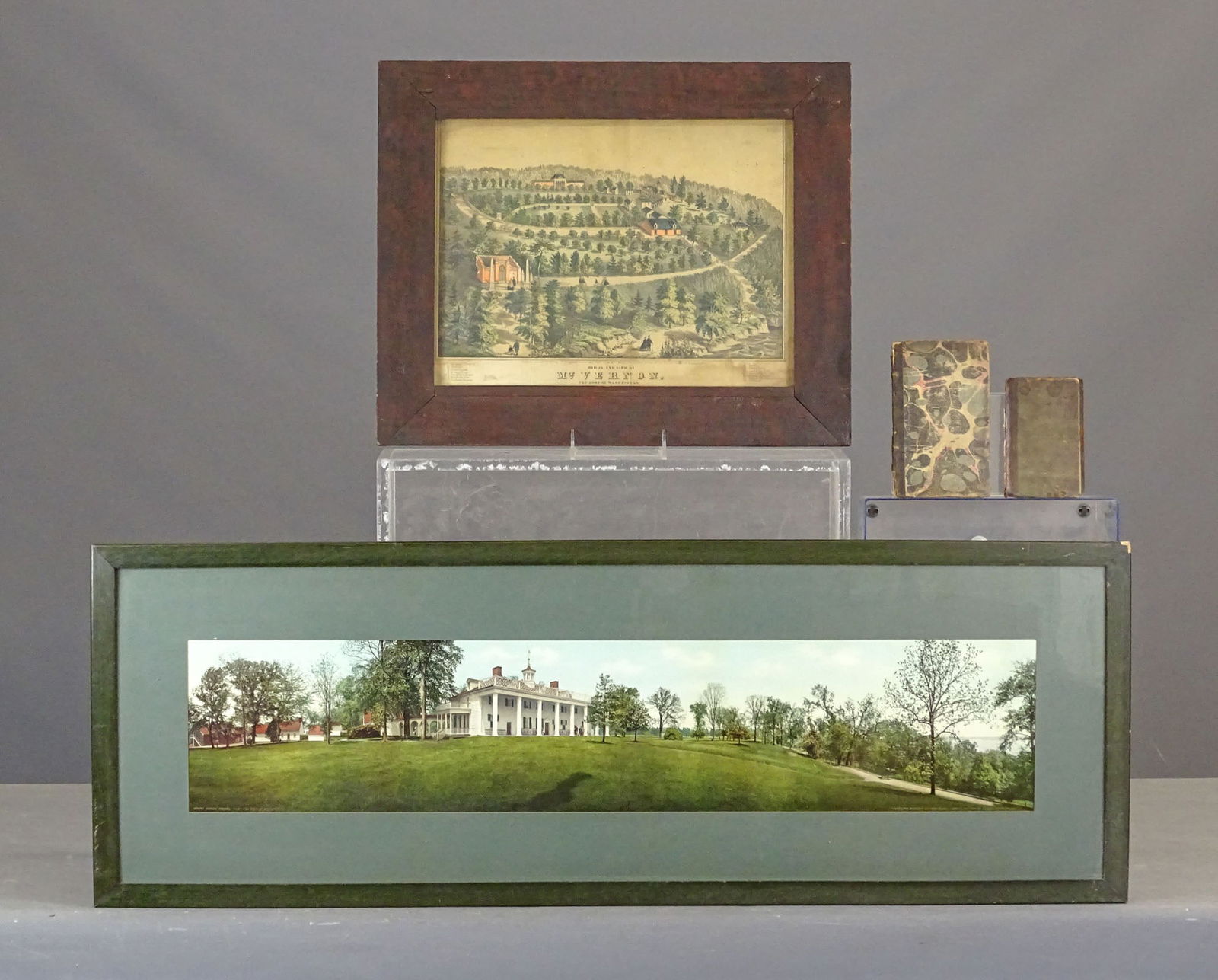 George Washington Lot: Lot of George Washington items: "Washington's Farewell Address 1812" (Greenfield edition, printed & sold by Denio & Phelps 6 1/2" x 4" with cover as is), "The Political Memorial" book published by