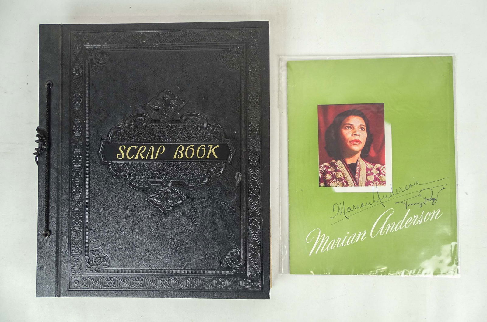 Marian Anderson Scrapbook: Marian Anderson scrapbook, including autographed program.