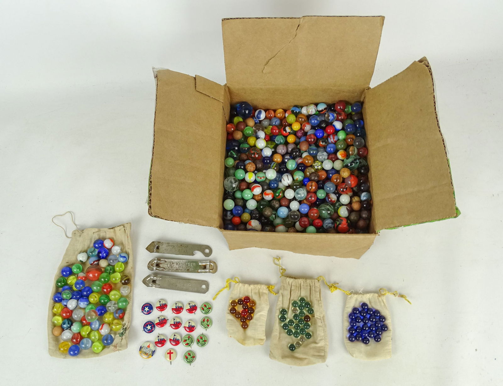 Glass Marble Lot: Lot of glass marbles.