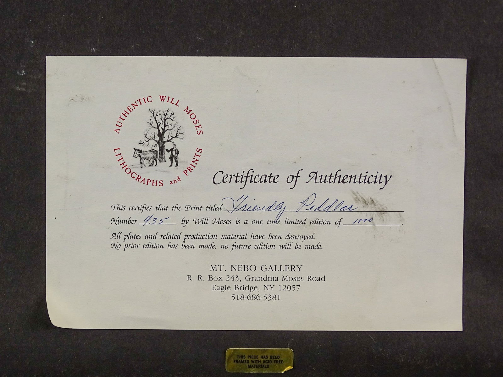 Will Moses Signed Print - 6