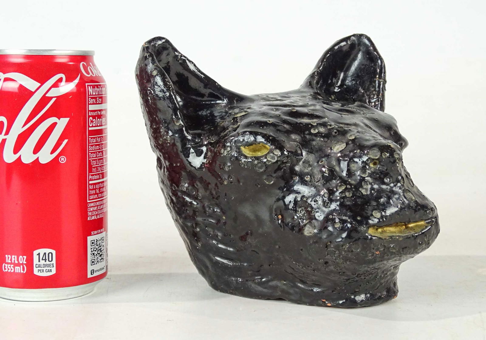 Black Cat Head Ceramic - 2