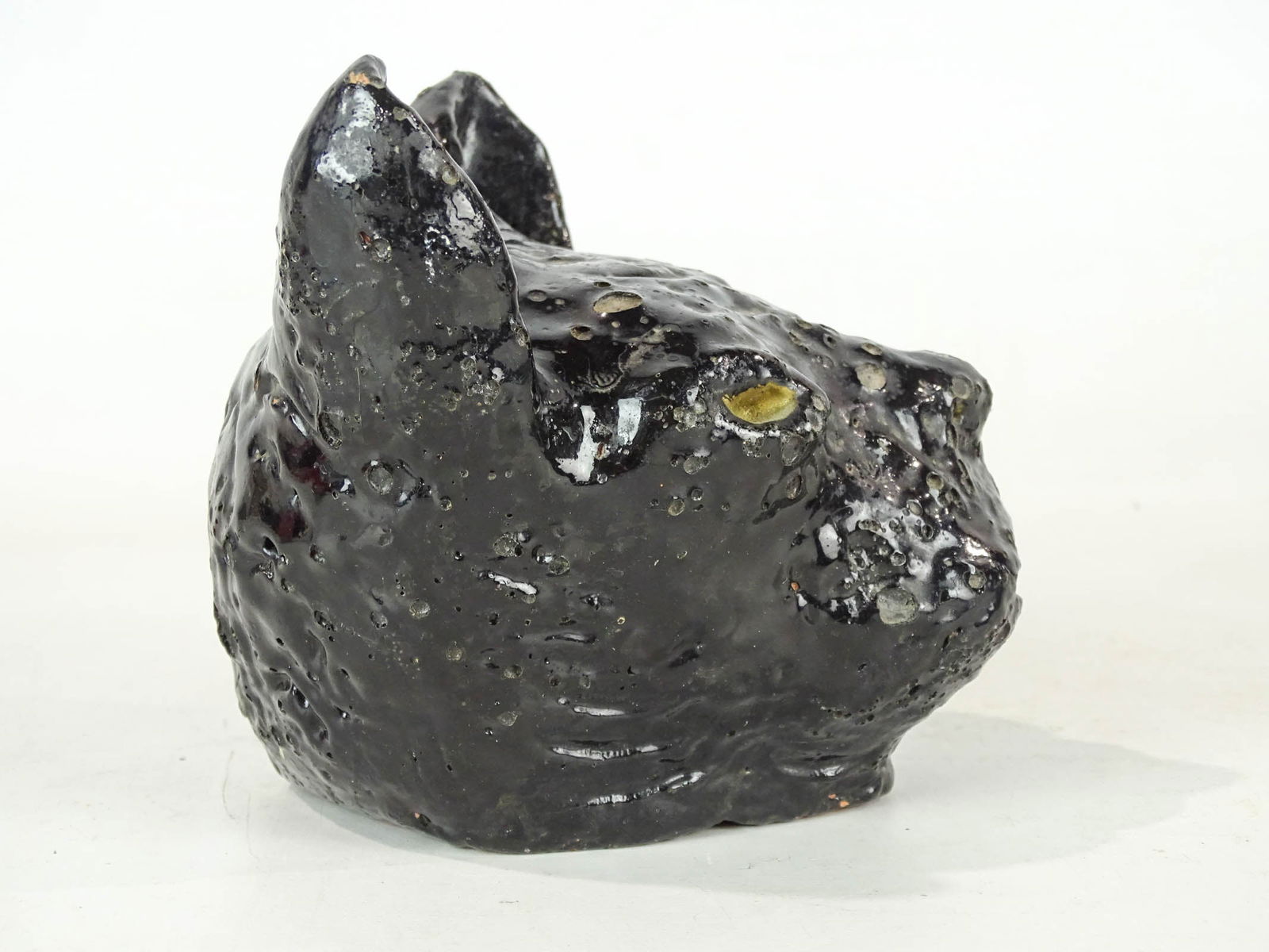 Black Cat Head Ceramic - 3