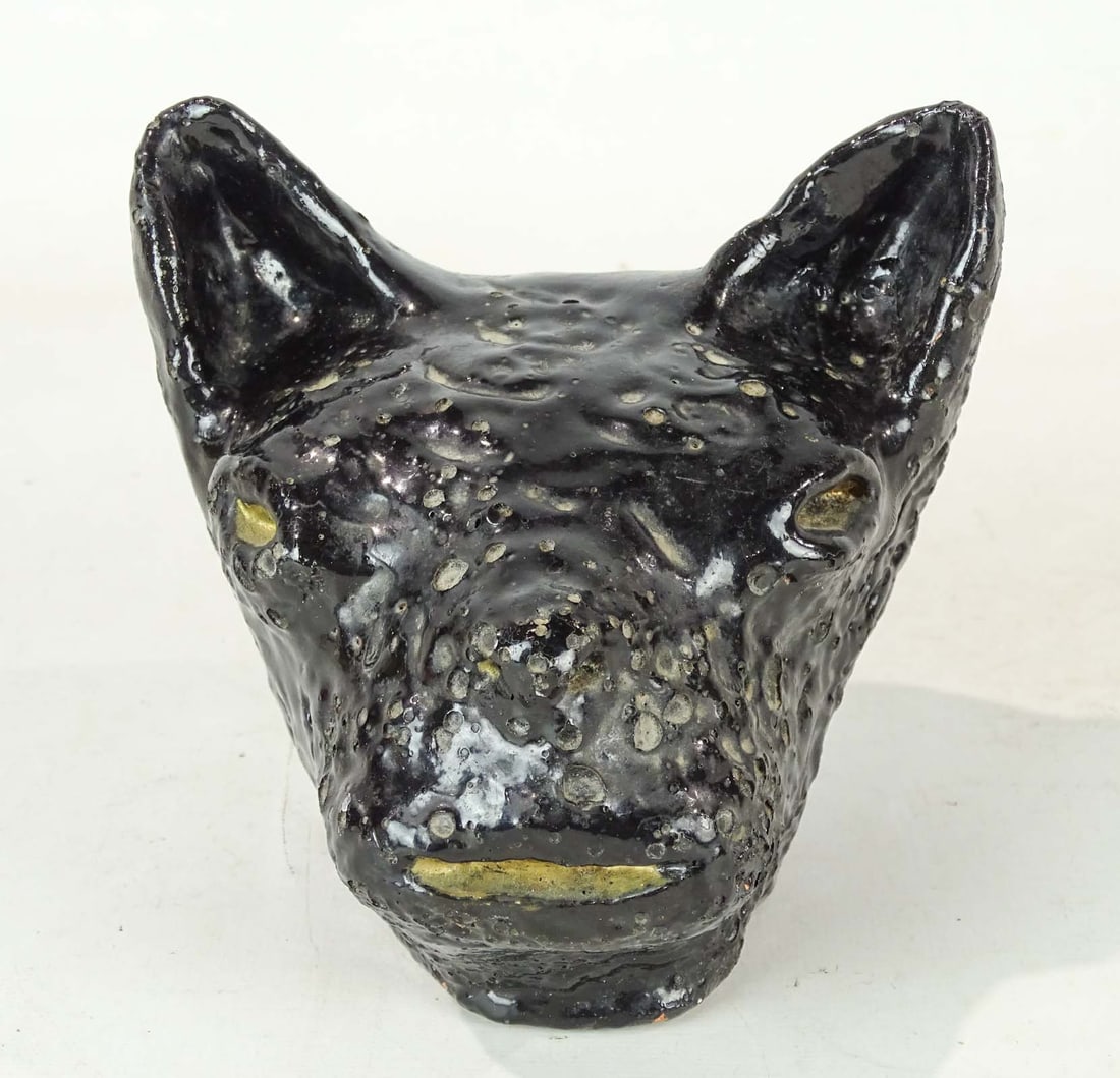 Black Cat Head Ceramic - 4