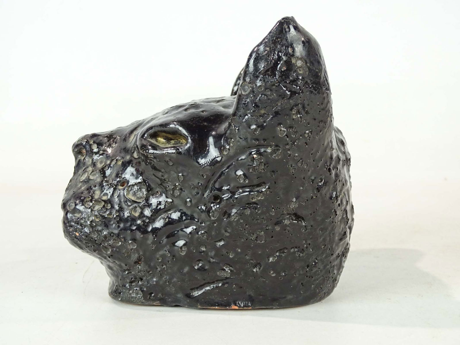 Black Cat Head Ceramic - 5