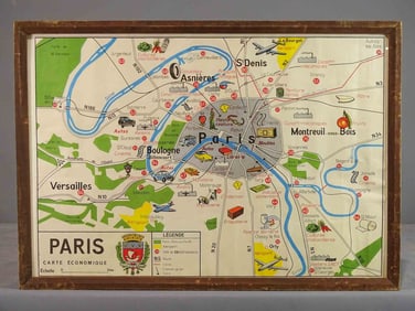 New York City composite view, Paris Pictorial Map