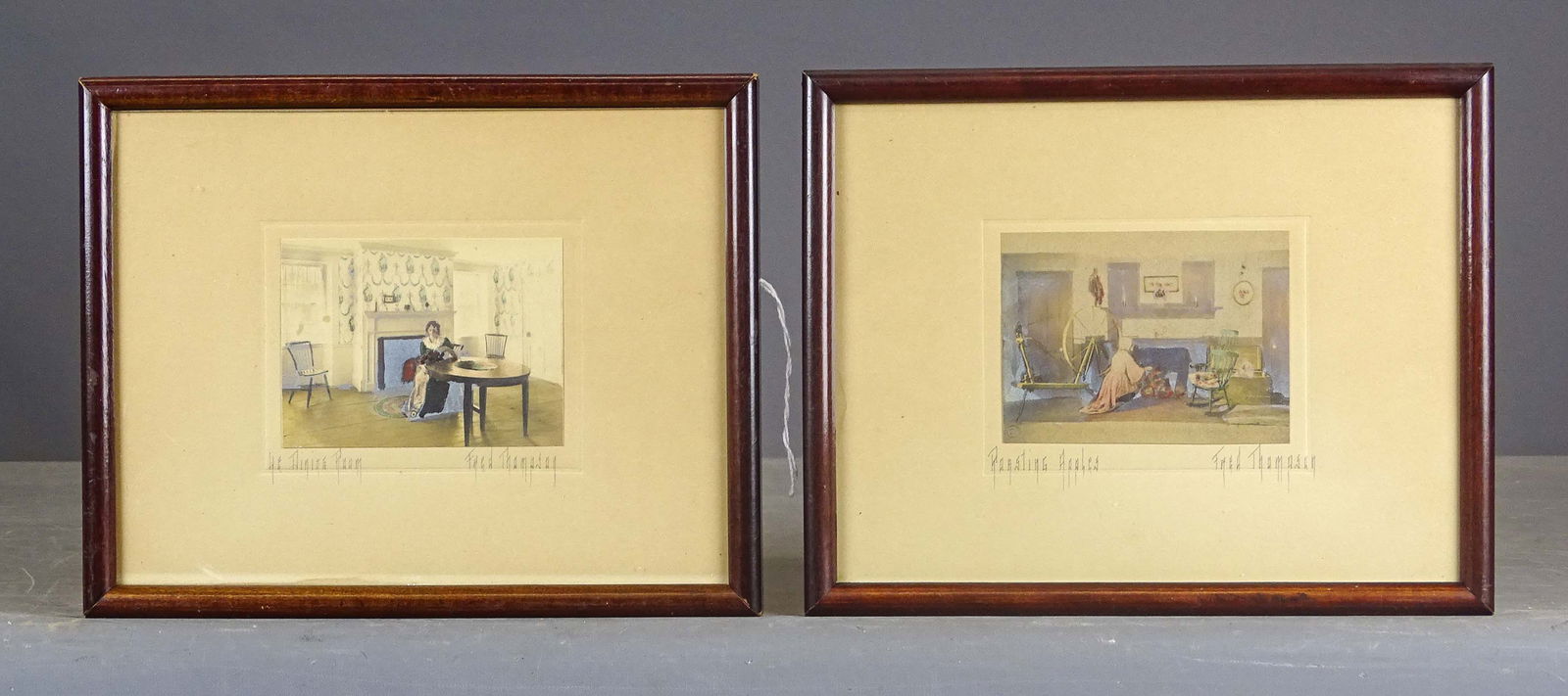 Fred Thompson Hand Colored Photographs: Two pencil signed Fred Thompson hand colored photographs. Overall in frames 7 1/2" x 9 1/2".