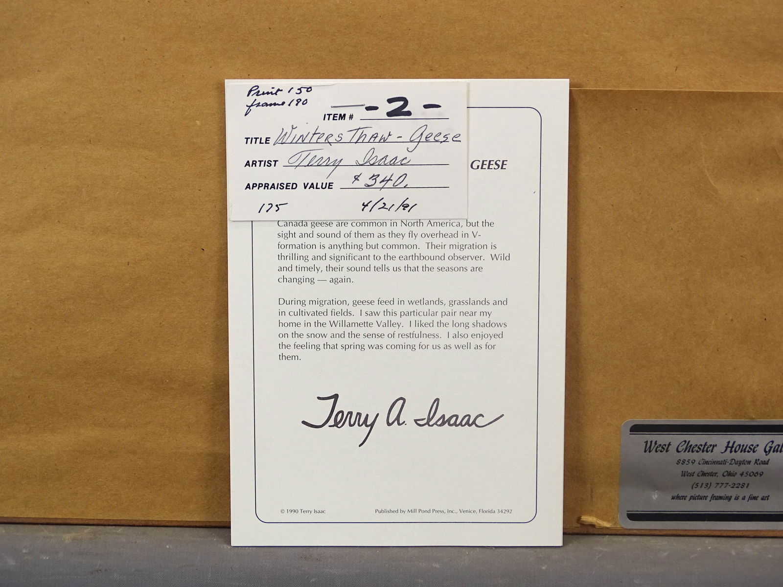 Terry Isaac Signed Print - 5