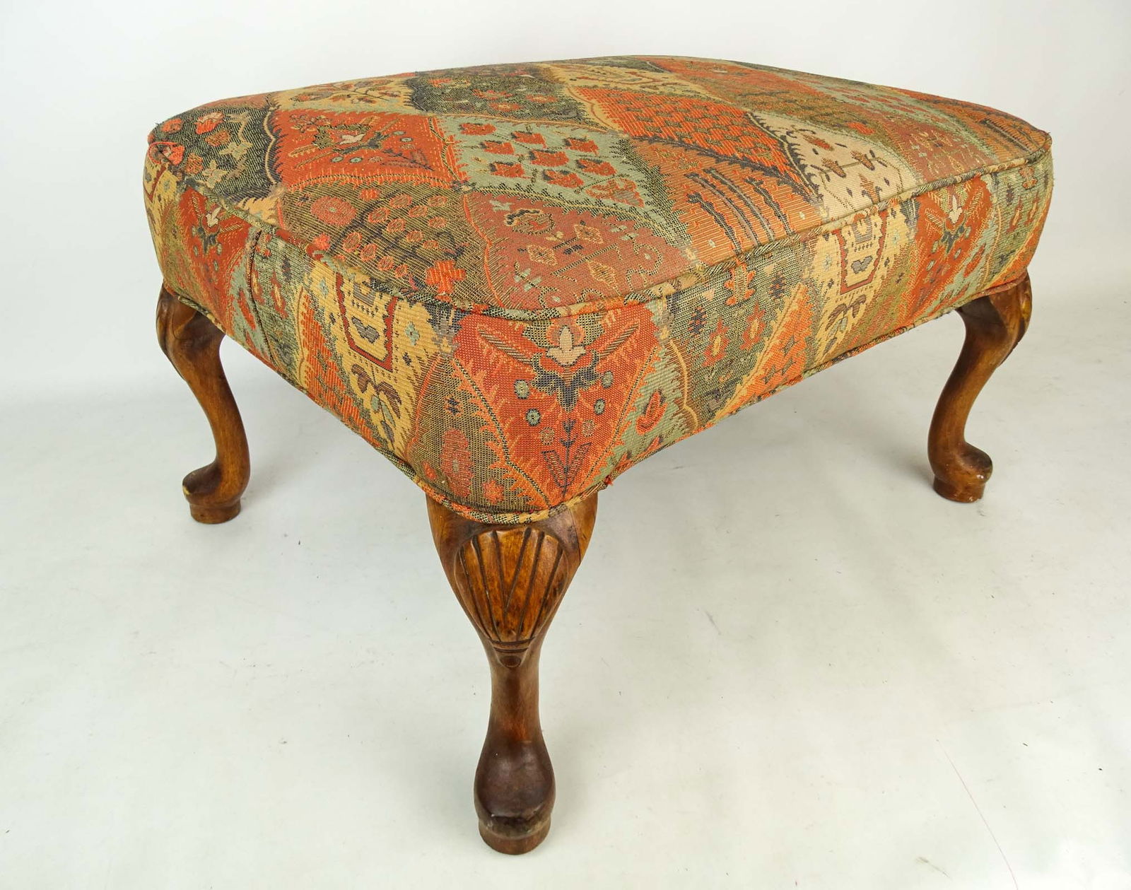 Queen Anne Style Ottoman - 3