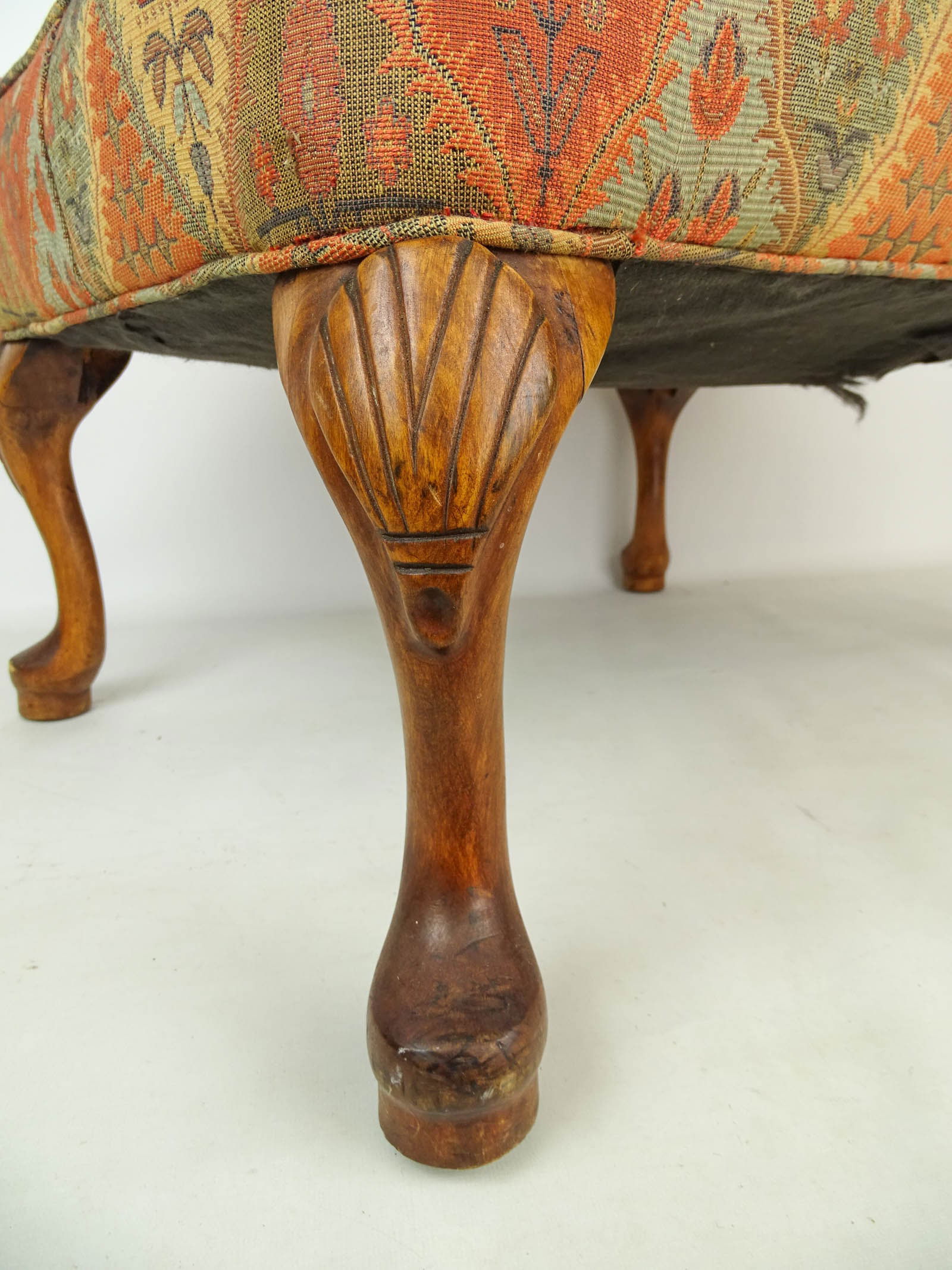 Queen Anne Style Ottoman - 4