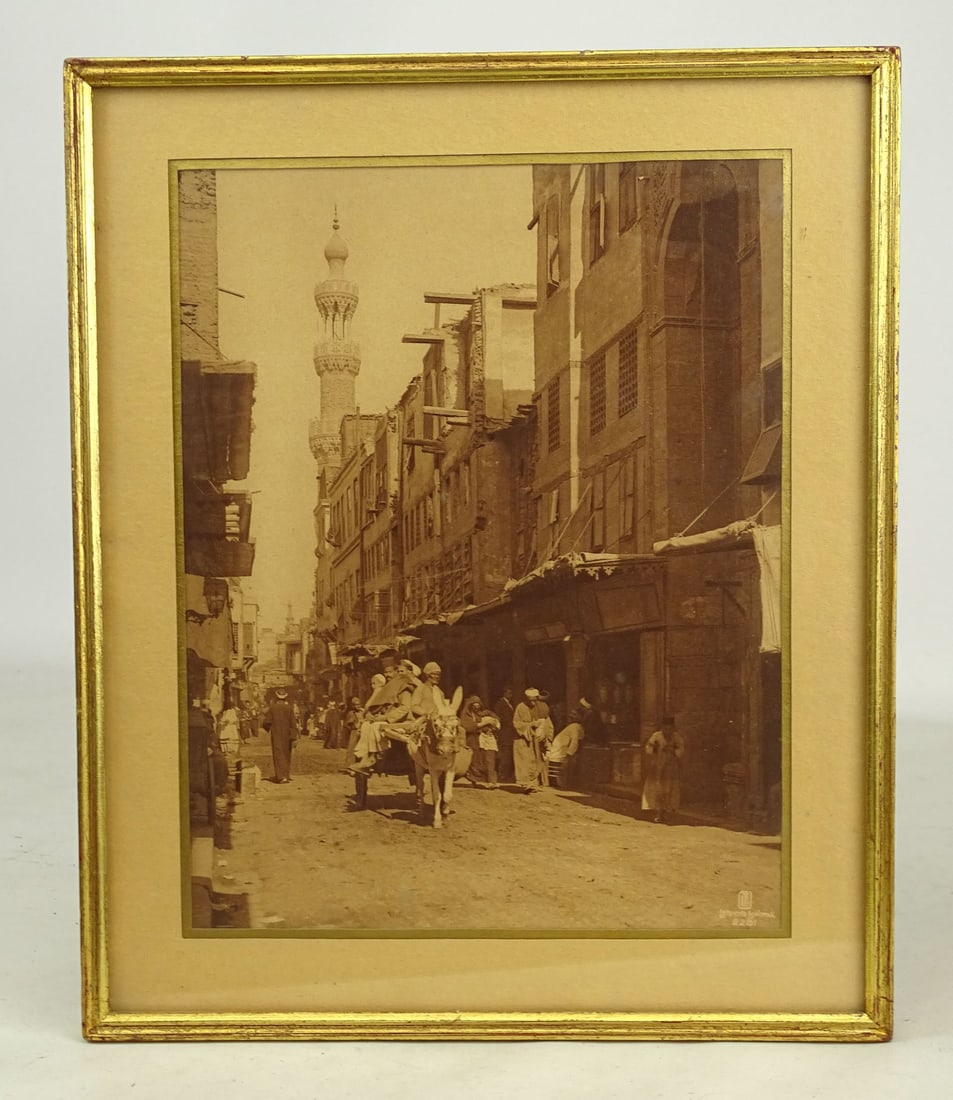 Egyptian Photograph: Early Egyptian photograph. 14 1/2" x 12".