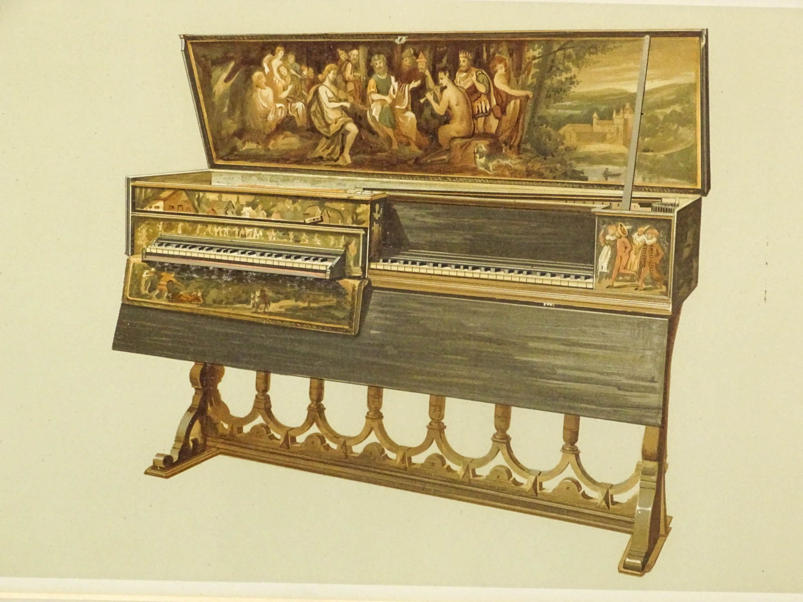 Pair Piano Forte Study Prints - 8