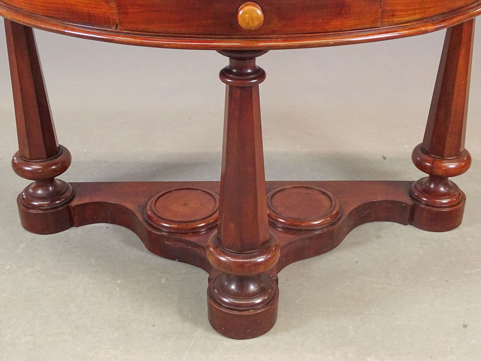 19th c. Marble Top Mahogany Base Table - 2