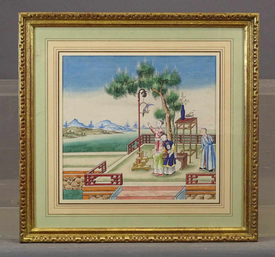 Pair of Asian Hand Colored Prints - 5