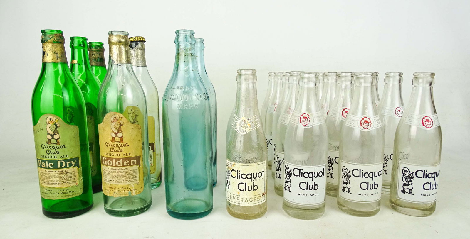 Bottle Lot: Collection of Clicquot bottles.