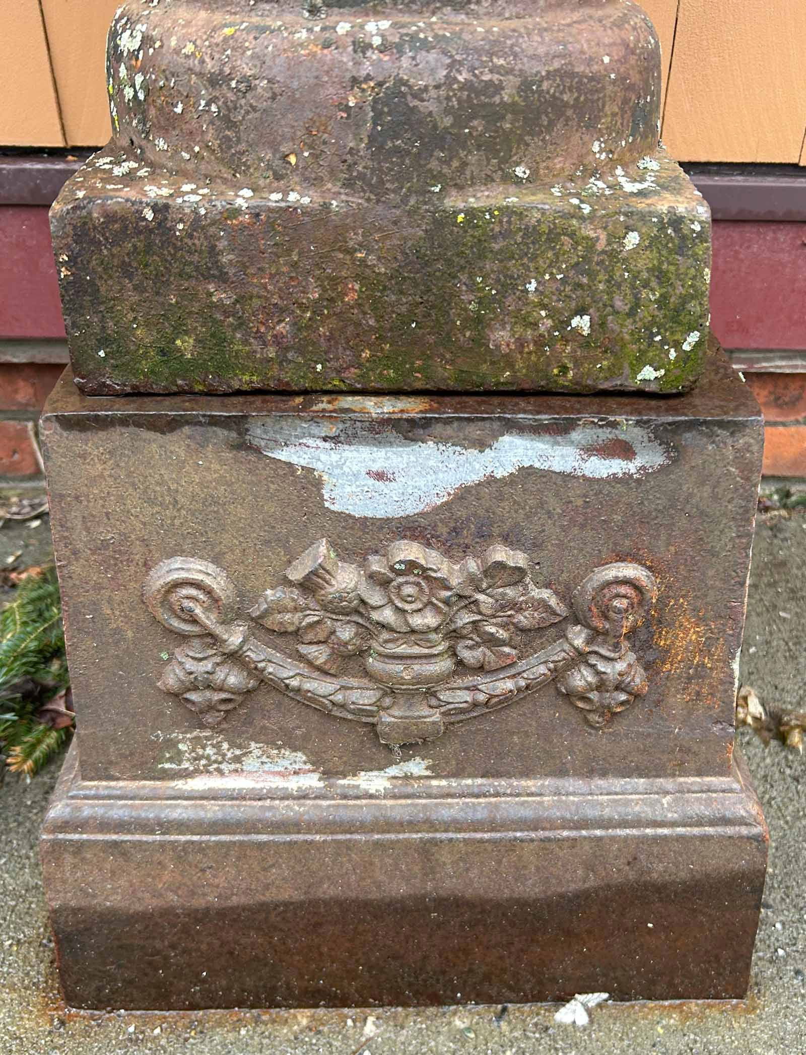 19th c. Cast Iron Urn - 2