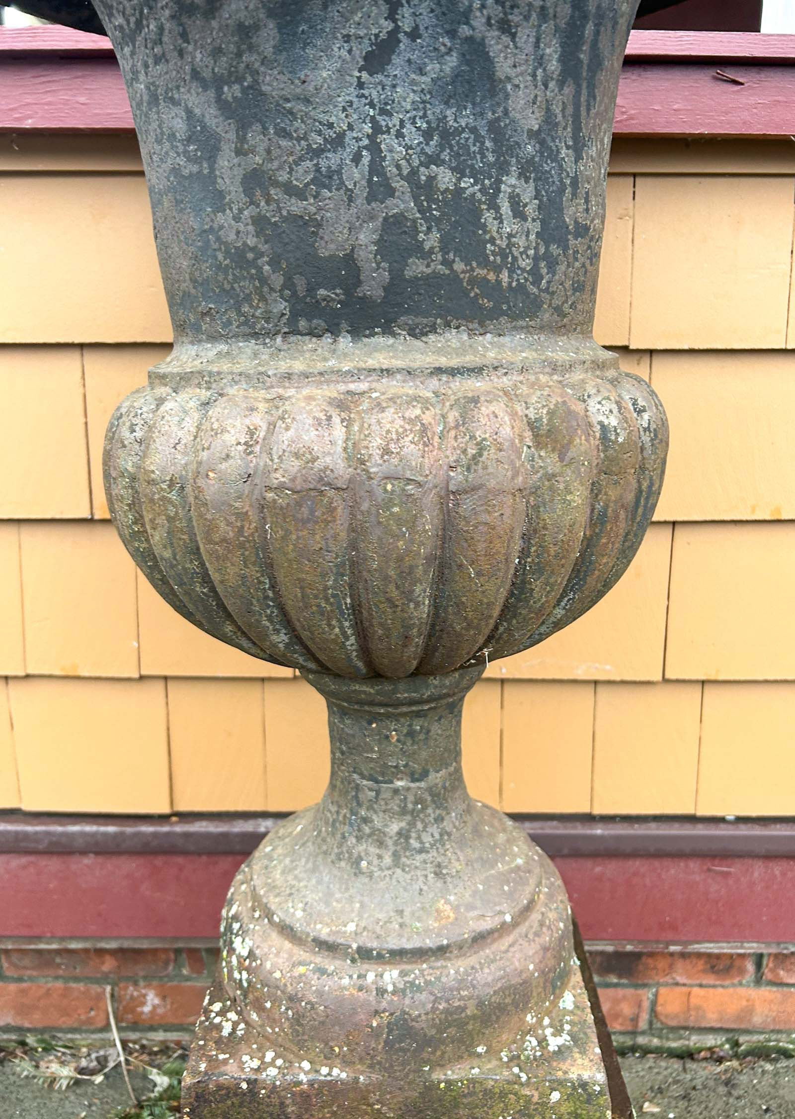 19th c. Cast Iron Urn - 3